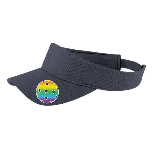 Rainbow Pickleball (Customizable) | Pickleball Visors | Moisture Wicking 100% Polyester