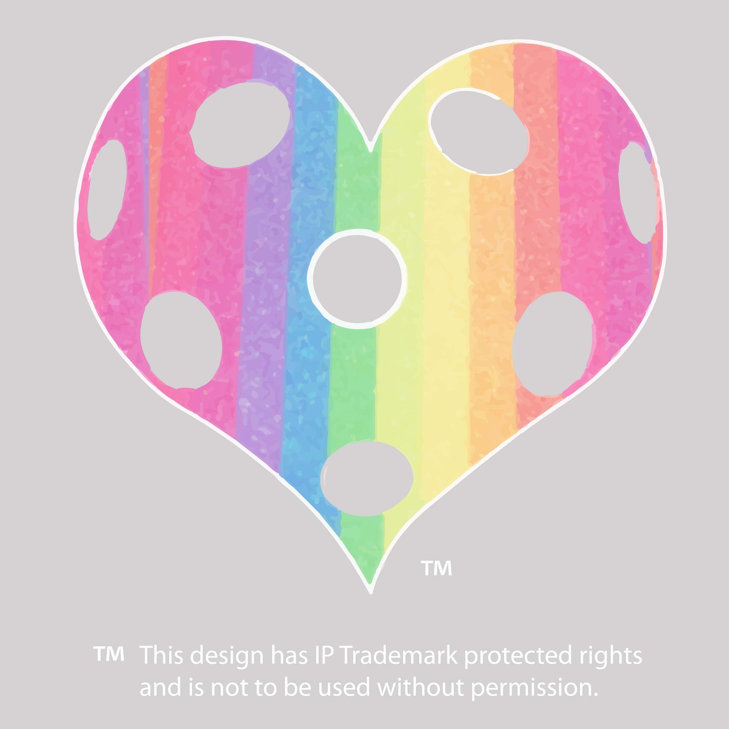 Rainbow Pickleball Heart | Pickleball Sports Duffel | Medium Size Court Bag