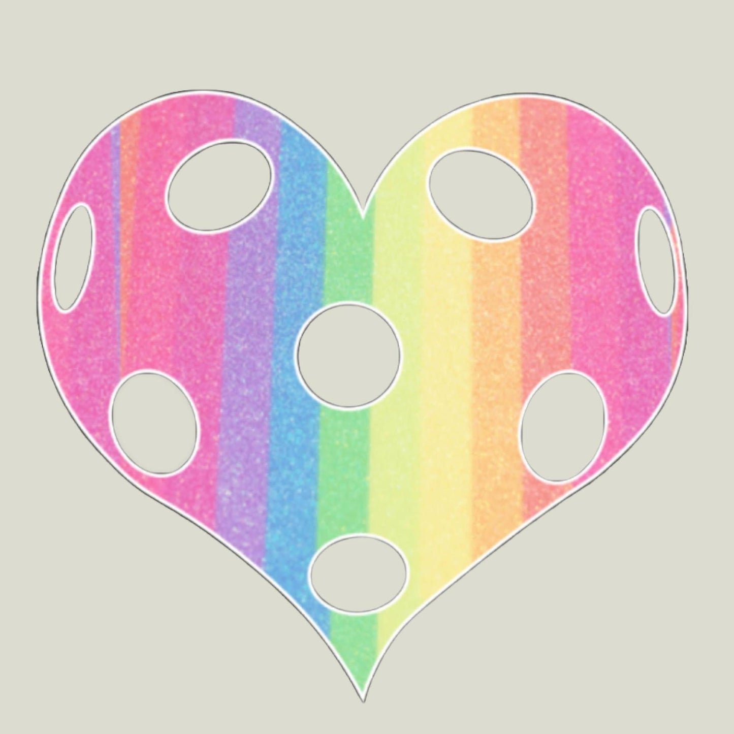 Rainbow Pickleball Heart | Women's 1/4 Zip Pickleball Performance Pullover Shirt | 100% Polyester