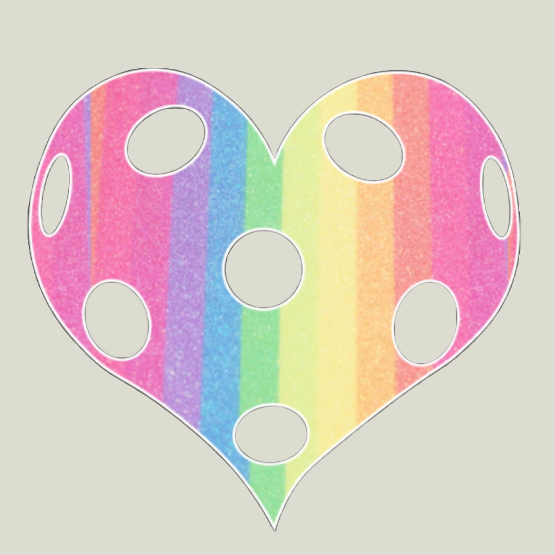Rainbow Pickleball Heart | Women's 1/4 Zip Pickleball Performance Pullover Shirt | 100% Polyester