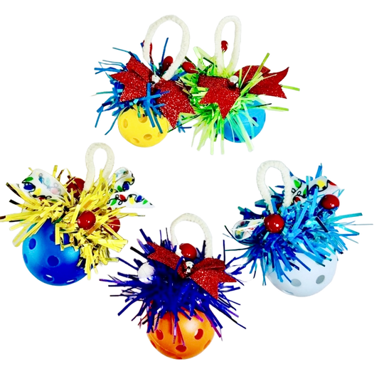 Colorful Pickleball Mistletoes | Pickleball Christmas Gifts And Decor