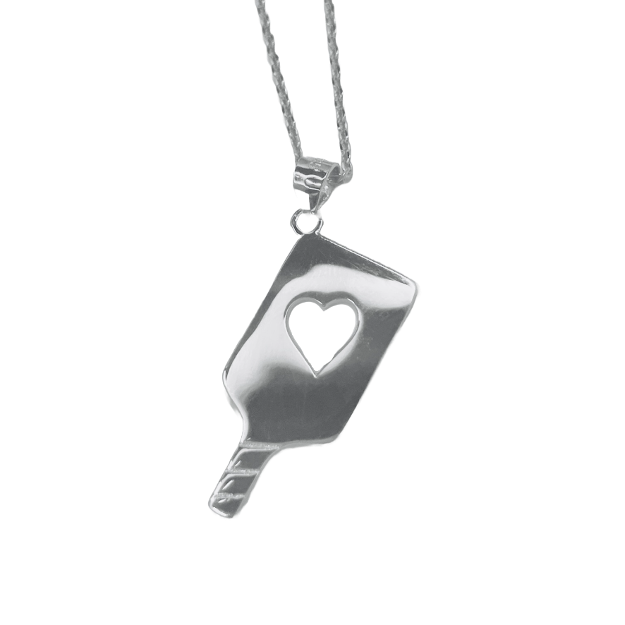 Tiny Sterling Silver Pickleball Paddle Necklace | Pickleball Jewelry | Fun Pickleball Gifts