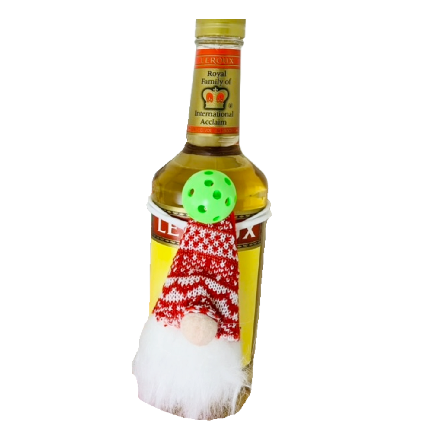 Pickleball Gnome Wine Bottle Gift Hanger | Pickleball Christmas Gifts And Decor