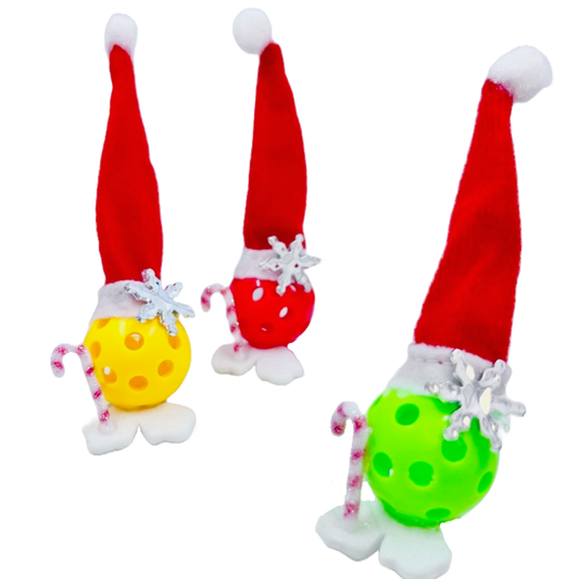 Micro Santa Pickleball Cake And Cupcake Toppers | Pickleball Christmas Gifts And Decor