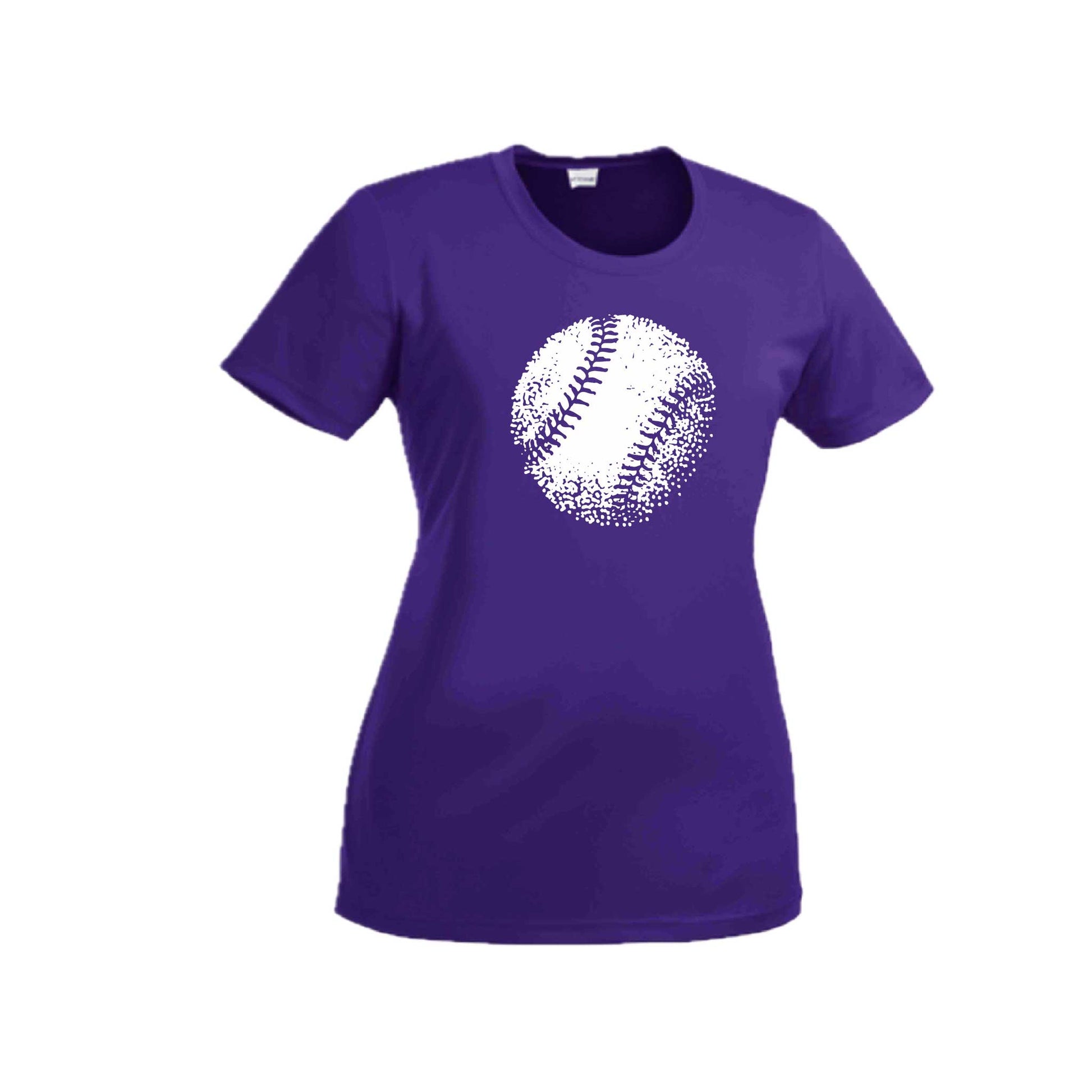 Retro Baseball | Women’s Short Sleeve Crewneck Baseball T-Shirts | 100% Polyester