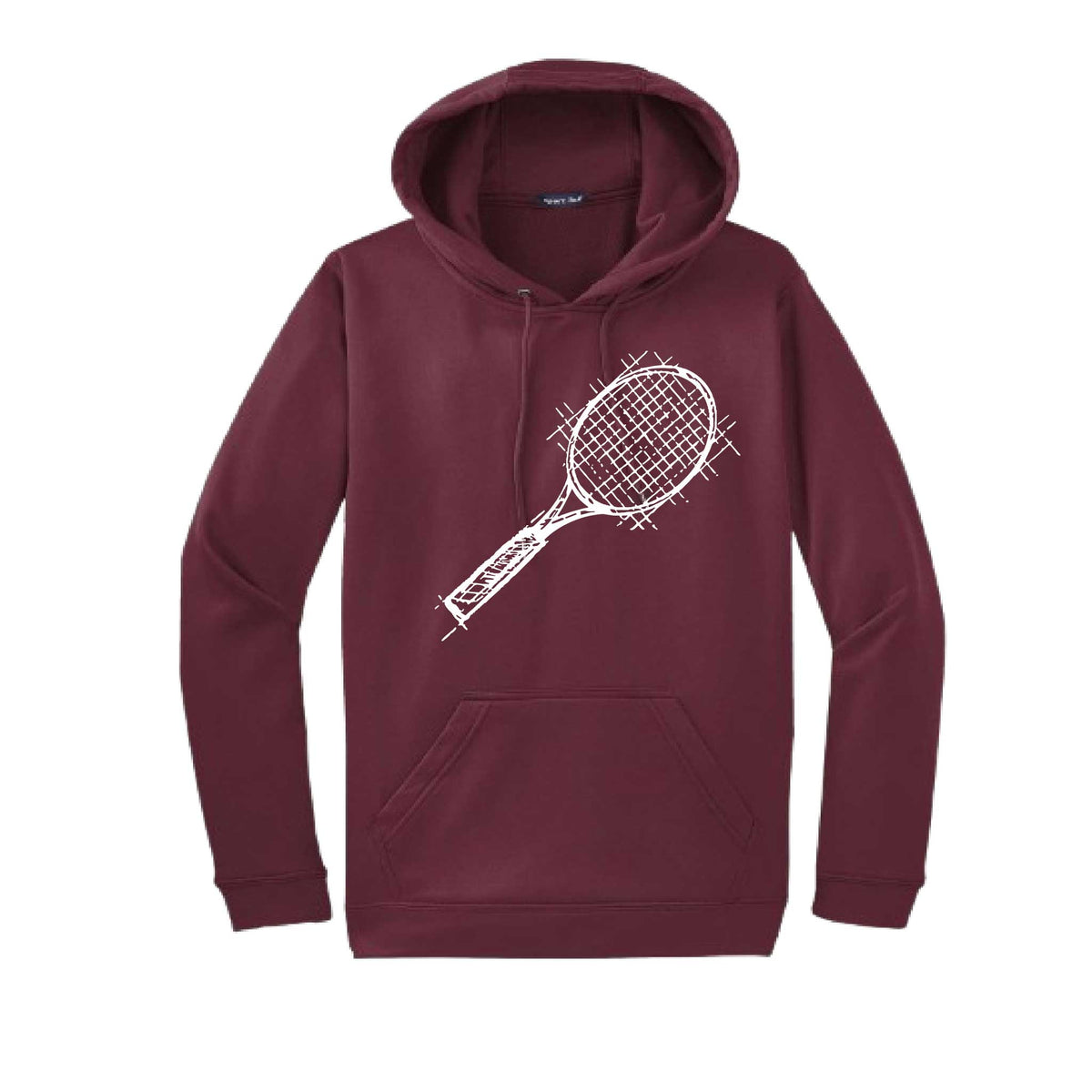 Retro Tennis | Unisex Hoodie Athletic Tennis Sweatshirt | 50% Cotton/50% Polyester