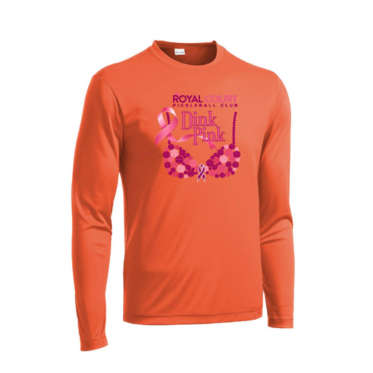 Royal Court Dink Pink | Men's Long Sleeve Athletic Performance T-Shirt | 100% Polyester