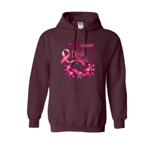 Royal Court Dink Pink | Unisex Hoodie Athletic Sweatshirt | 50% Cotton/50% Polyester