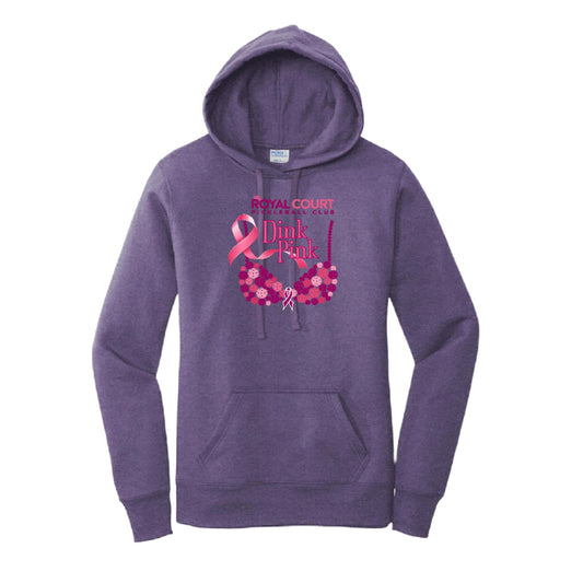 Royal Court Dink Pink | Women’s Fitted Hoodie Pickleball Sweatshirt | 50% Cotton 50% Poly Fleece
