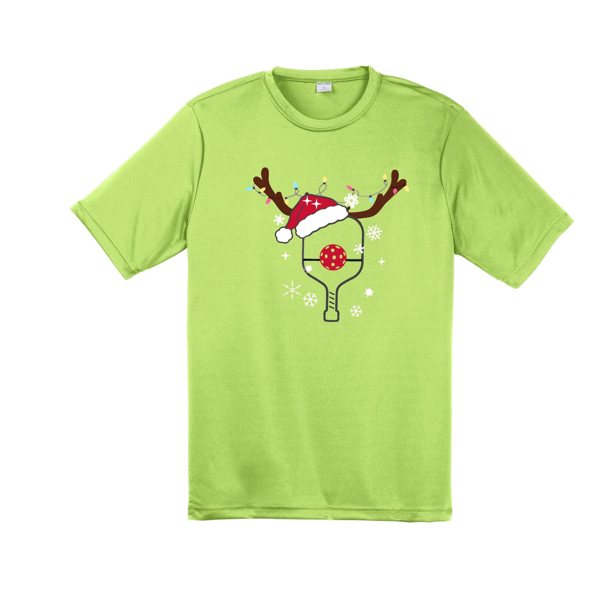Rudolph The Pickling Reindeer Paddle | Men's Short Sleeve Athletic Performance T-Shirt | 100% Polyester