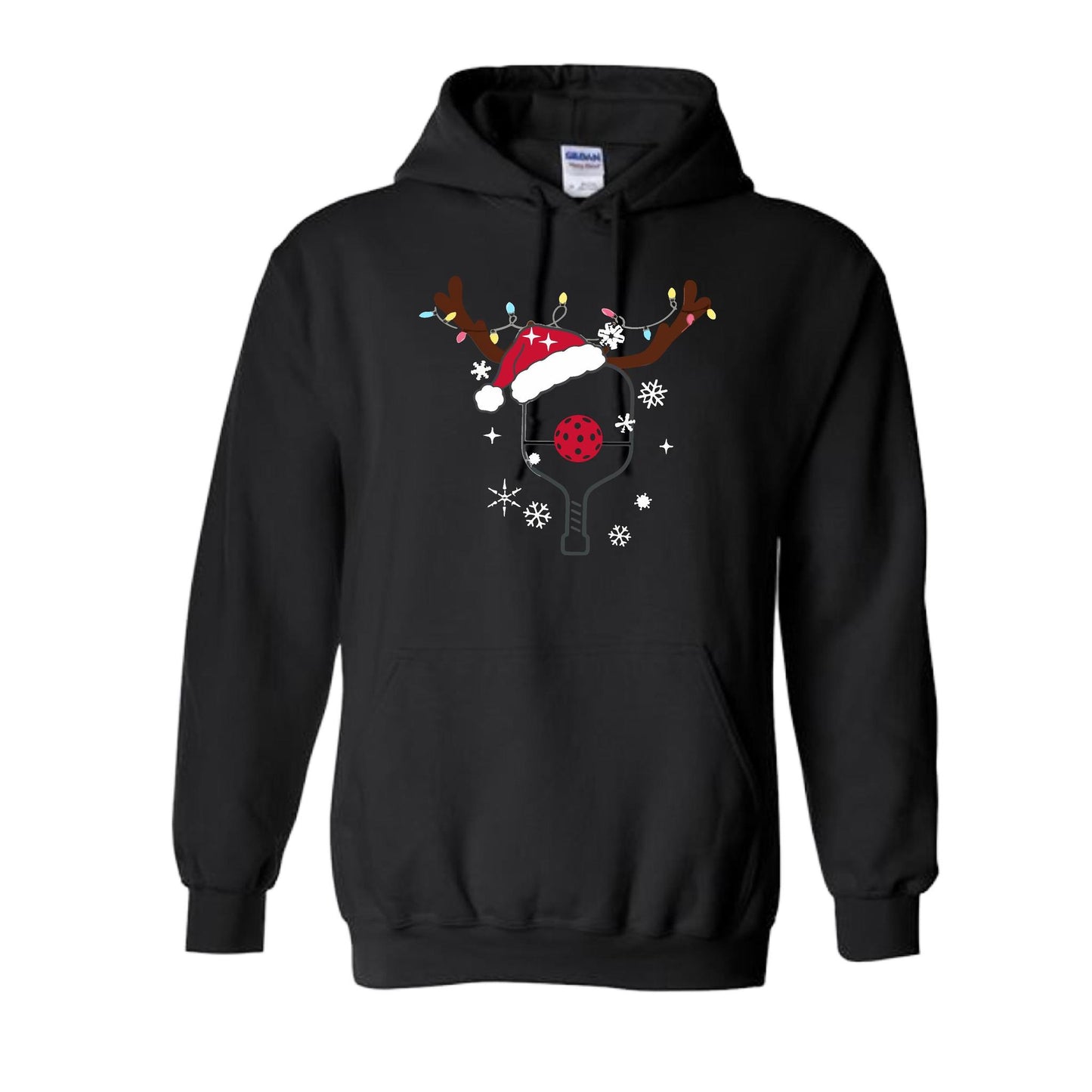 Rudolph The Pickling Reindeer Paddle | Unisex Hoodie Athletic Sweatshirt | 50% Cotton/50% Polyester