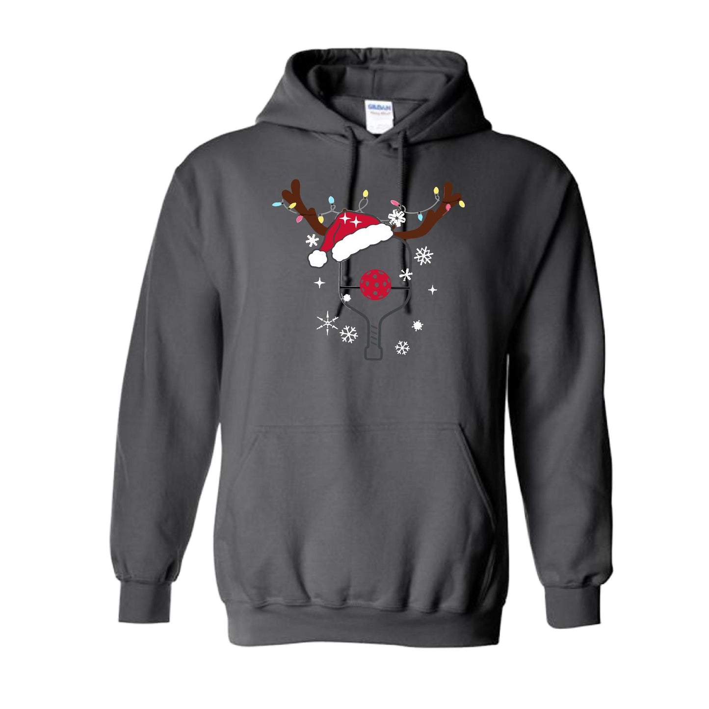 Rudolph The Pickling Reindeer Paddle | Unisex Hoodie Athletic Sweatshirt | 50% Cotton/50% Polyester
