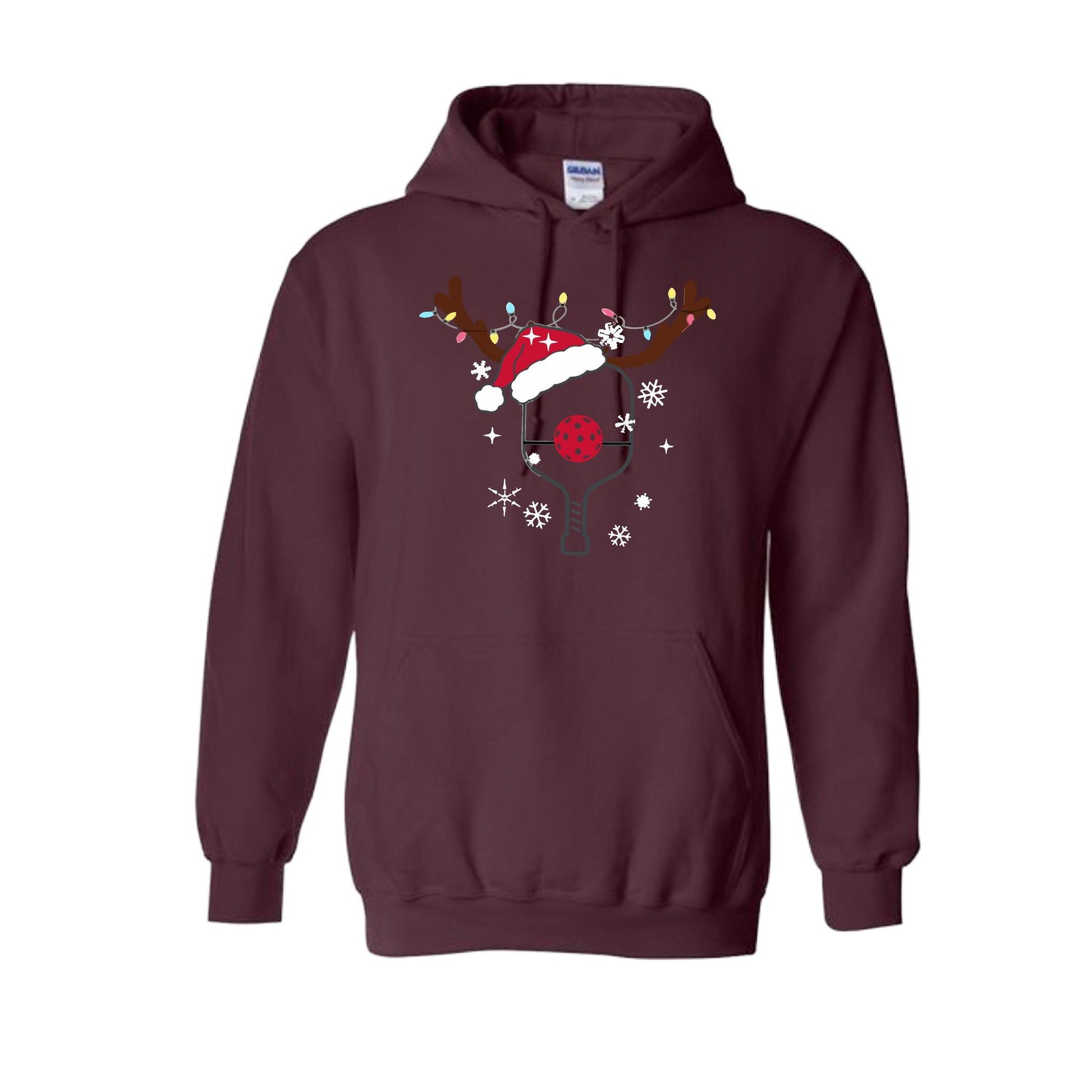 Rudolph The Pickling Reindeer Paddle | Unisex Hoodie Athletic Sweatshirt | 50% Cotton/50% Polyester
