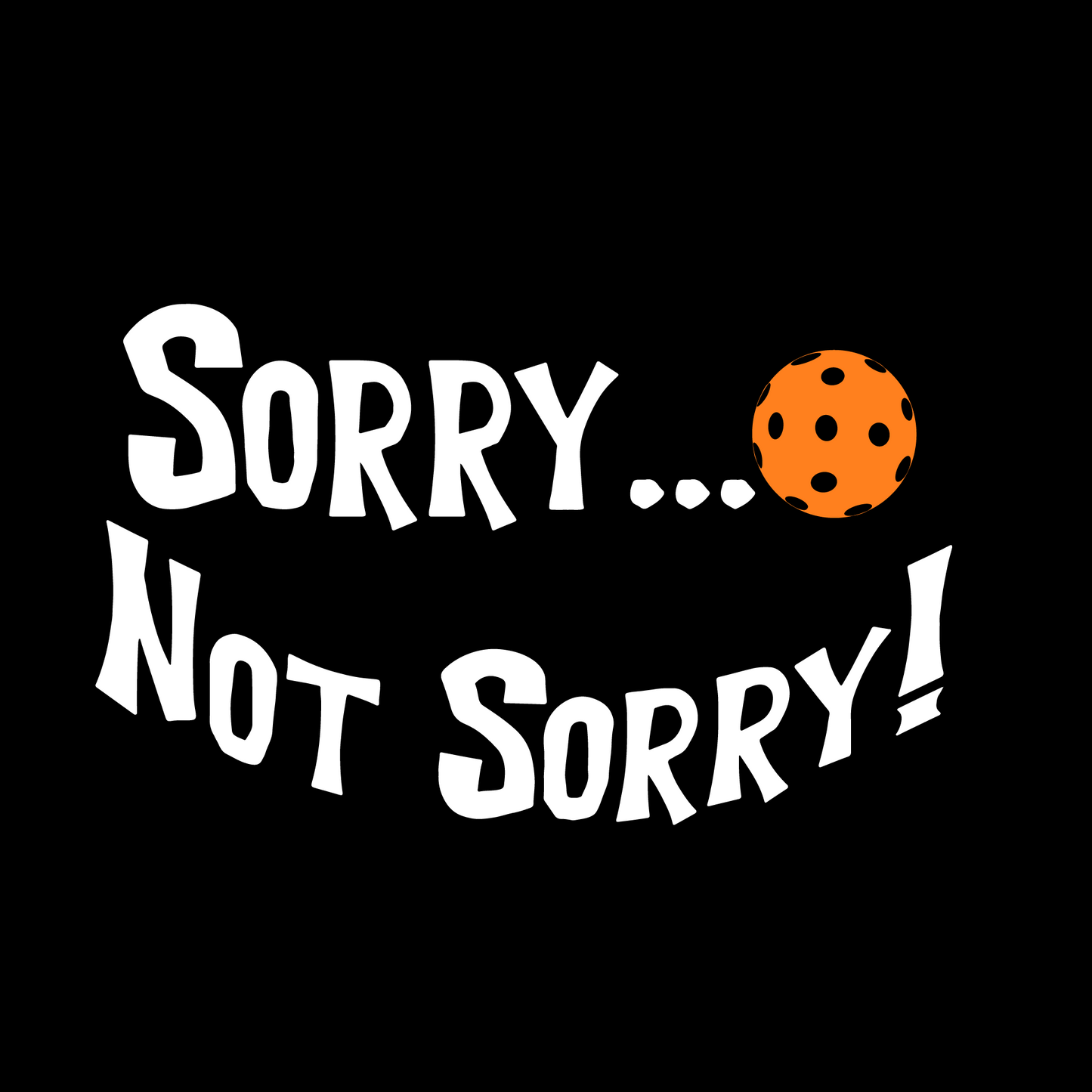 Sorry Not Sorry (Patriotic Star Pickleball) | Youth Long Sleeve Athletic Pickleball Shirt | 100% Polyester