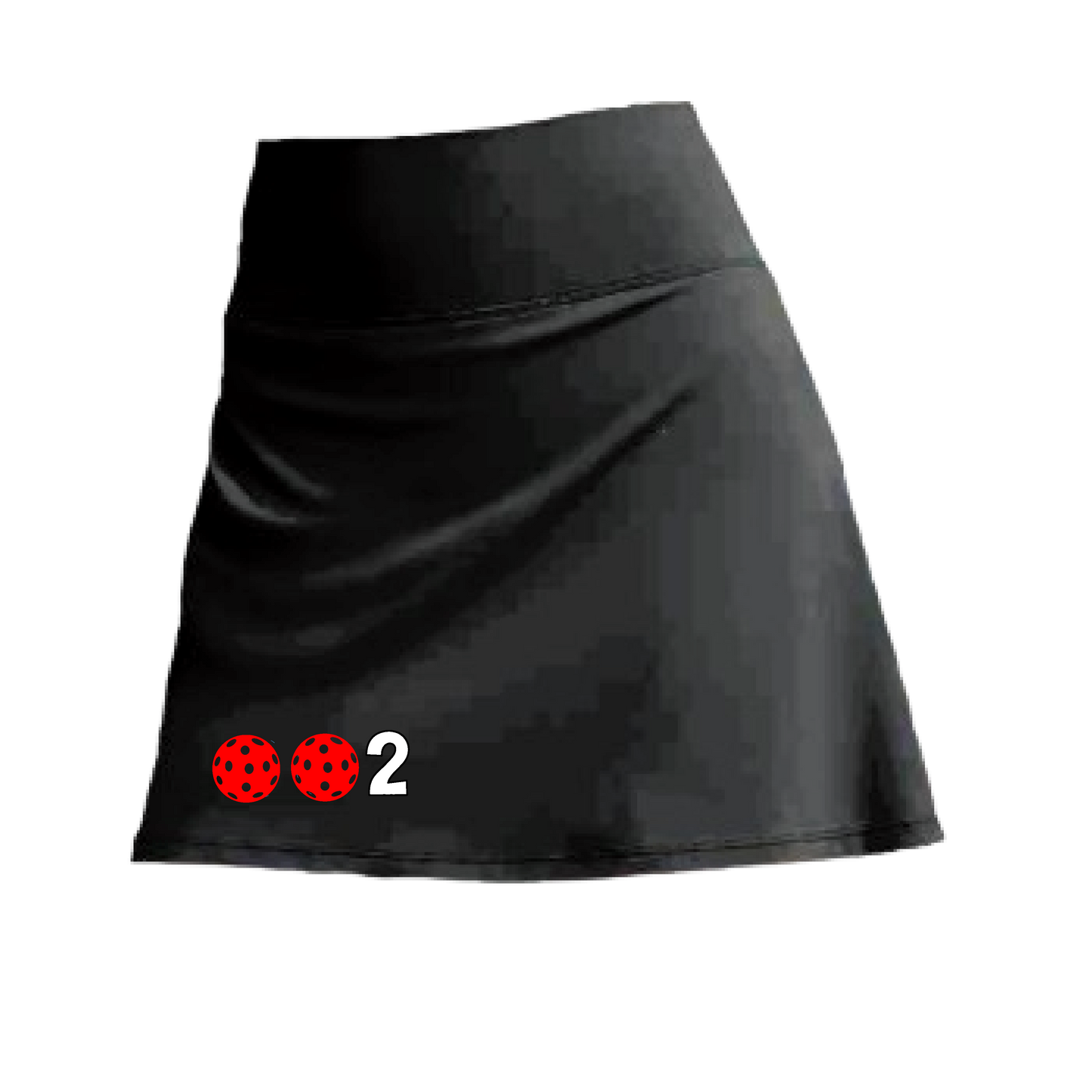 002 With Pickleballs (Colors Cyan, Purple, Orange, Red, Rainbow) | Women's Pickleball Skort
