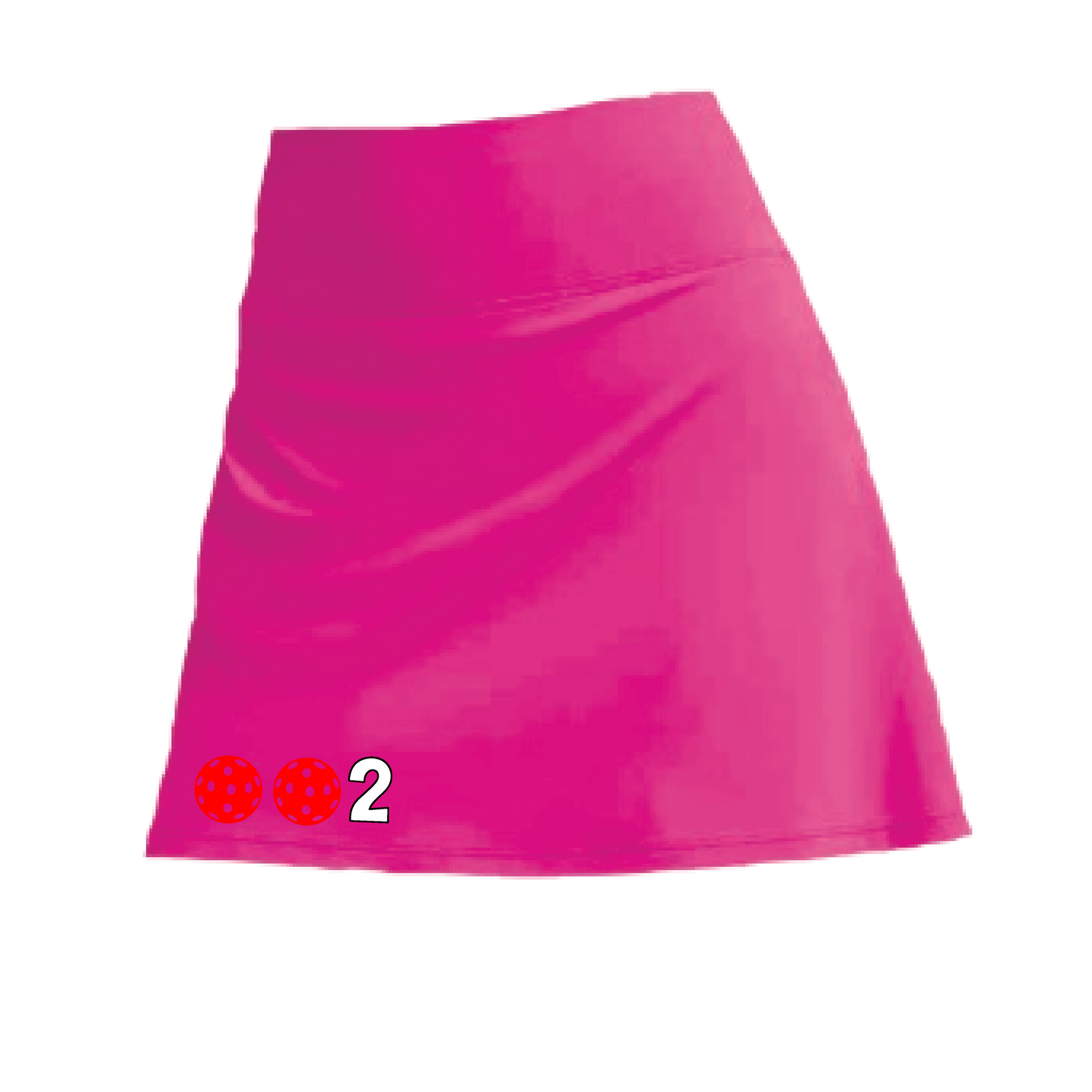 002 With Pickleballs (Colors Cyan, Purple, Orange, Red, Rainbow) | Women's Pickleball Skort
