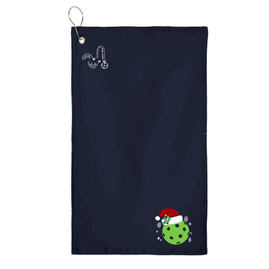 Santa Hat | Pickleball Court Towels | Grommeted 100% Cotton Terry Velour