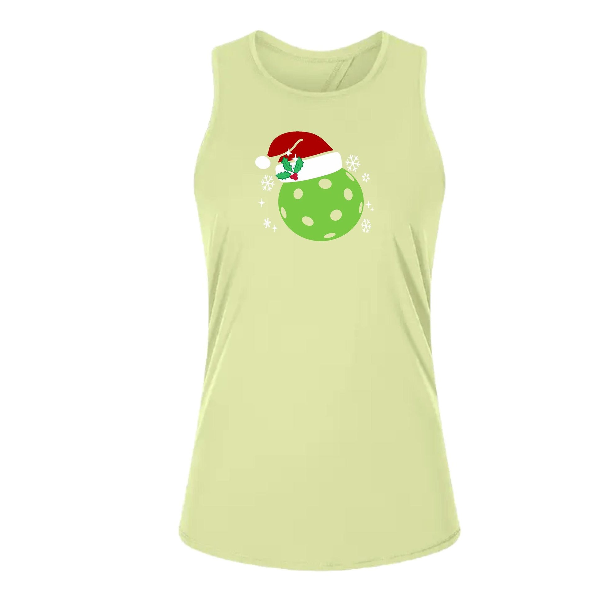 Santa Hat | Women's Split Back or Tied Back Pickleball Performance Tank | 80/20 Nylon Spandex Mix
