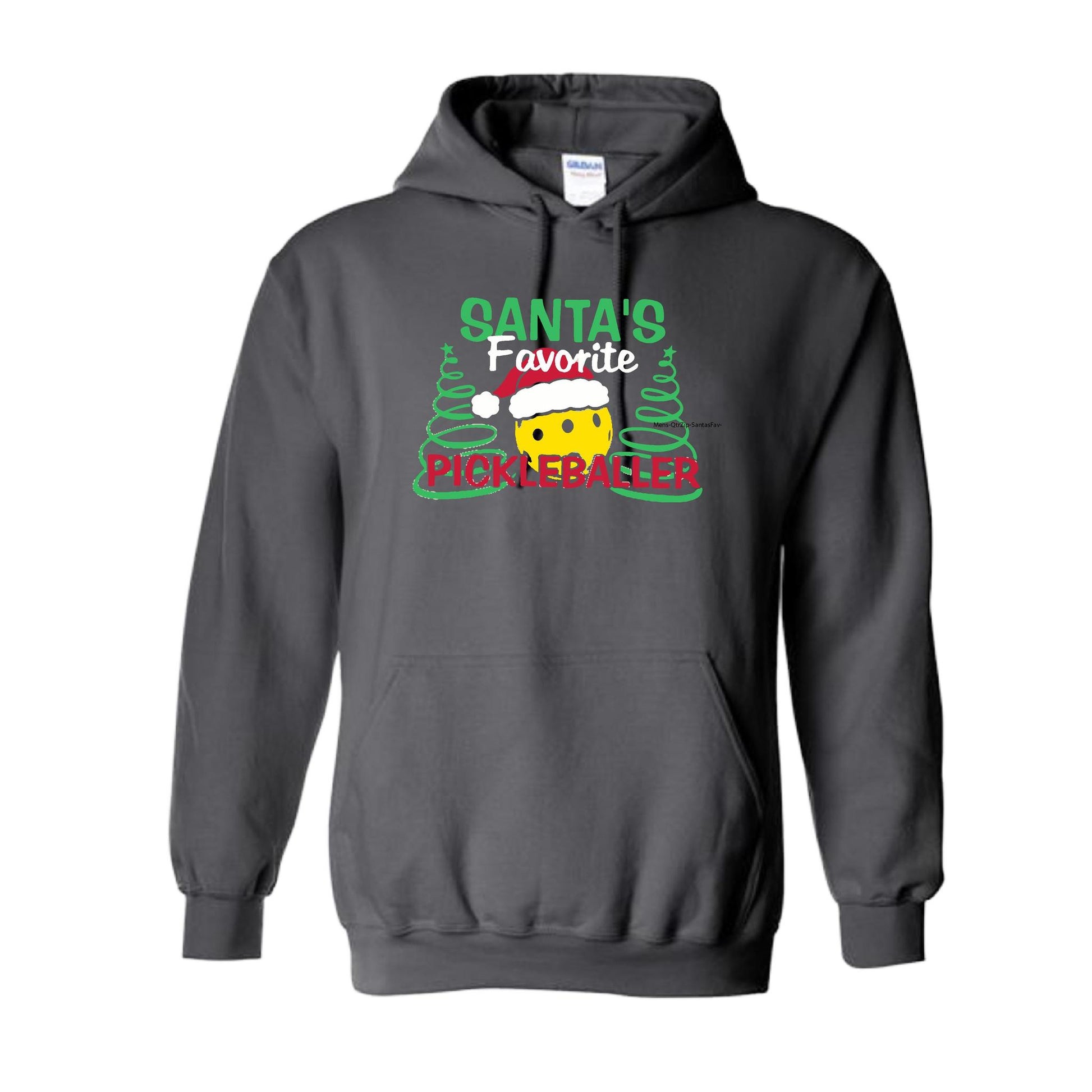 Santa's Favorite Pickleballer | Unisex Hoodie Athletic Sweatshirt | 50% Cotton/50% Polyester