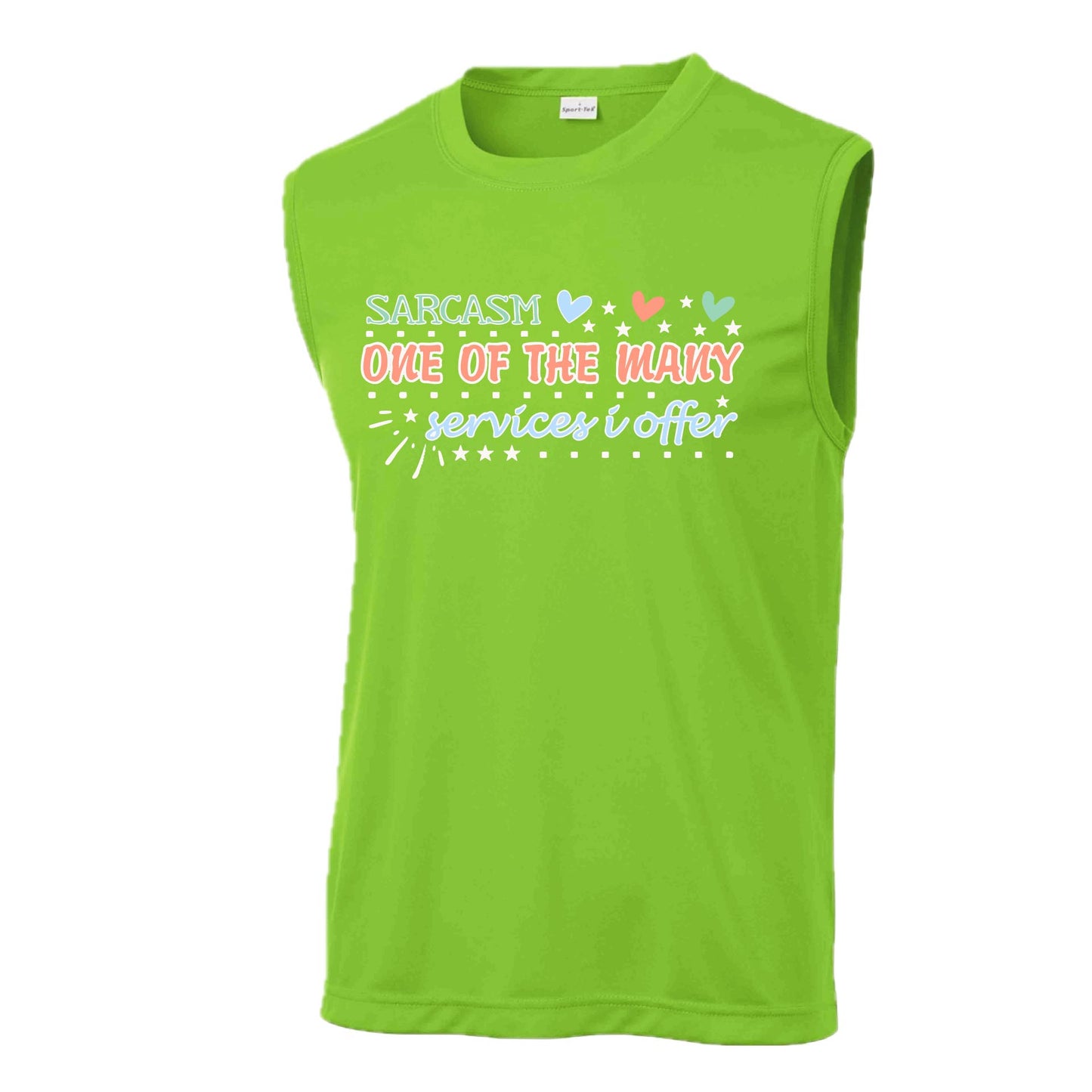 Sarcasm One of the Many Services I Offer | Men's Sleeveless Athletic Performance T-Shirt | 100% Polyester