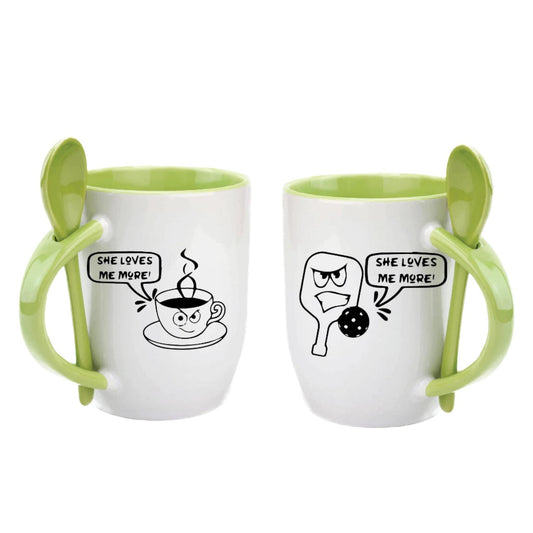 She loves Me More Than | Pickleball Coffee Cup | Fun Pickleball Gifts