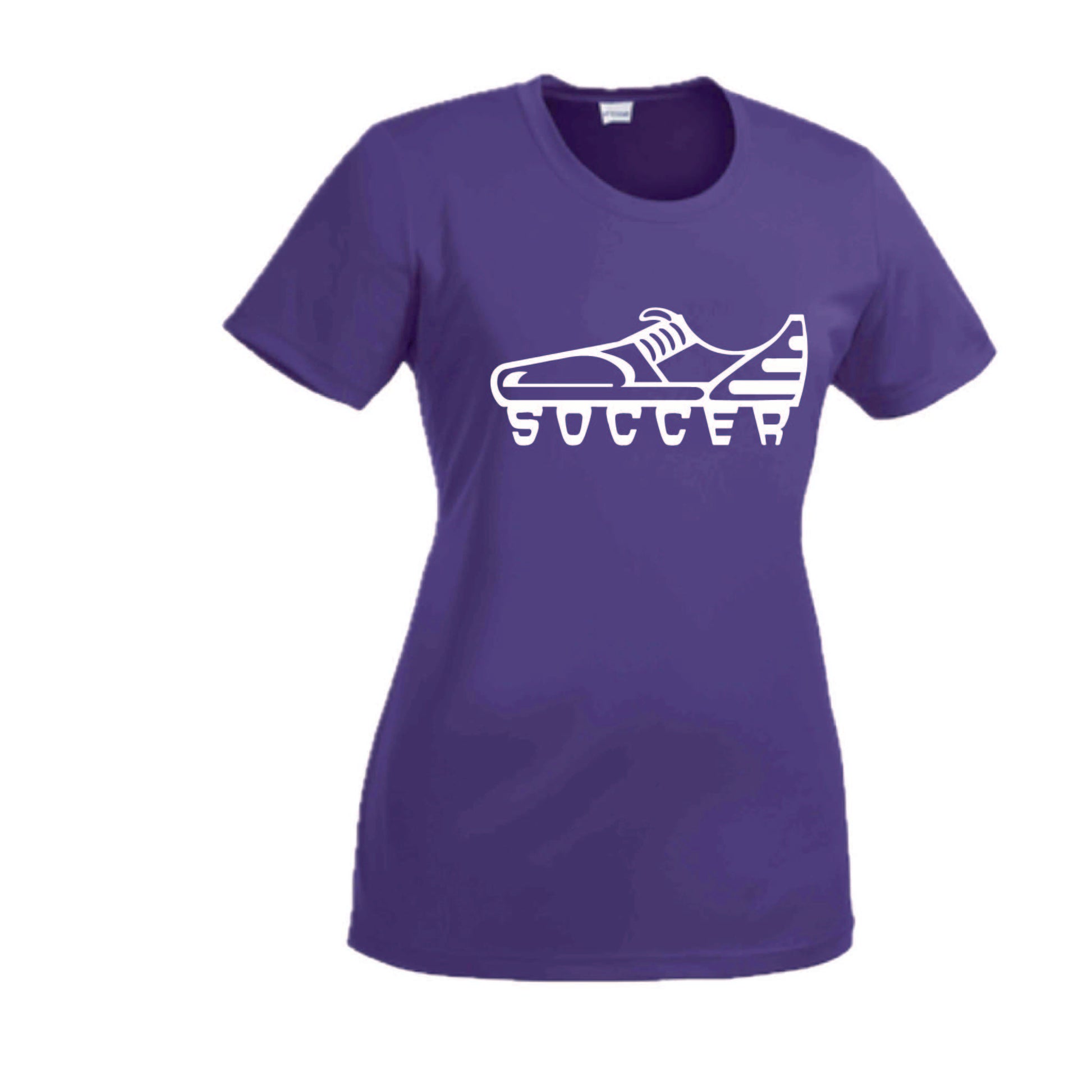 Soccer Cleat | Women’s Short Sleeve Crewneck Soccer T-Shirts | 100% Polyester