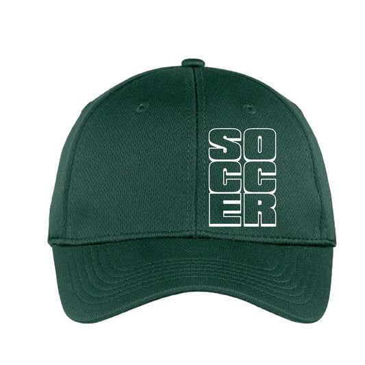 Soccer Stacked | Soccer Hat | Moisture-Wicking 100% Polyester