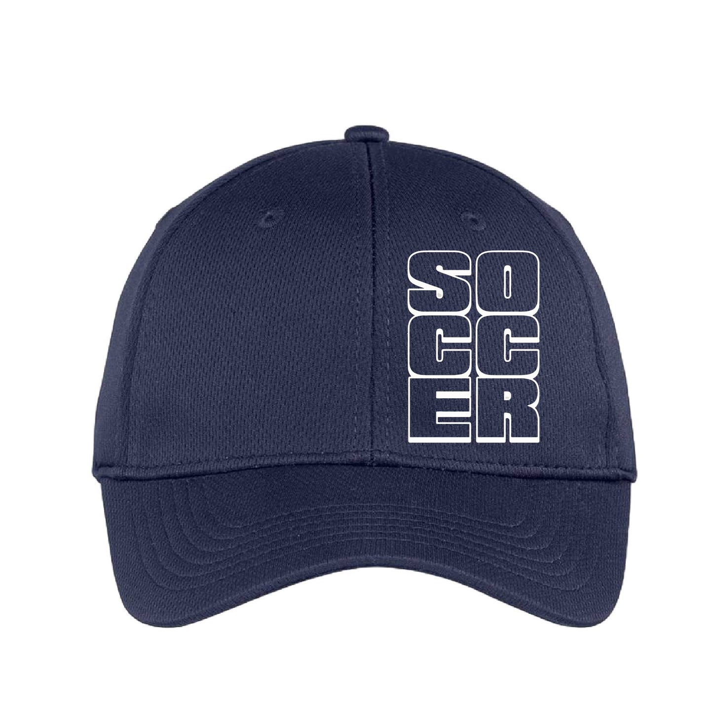 Soccer Stacked | Soccer Hat | Moisture-Wicking 100% Polyester