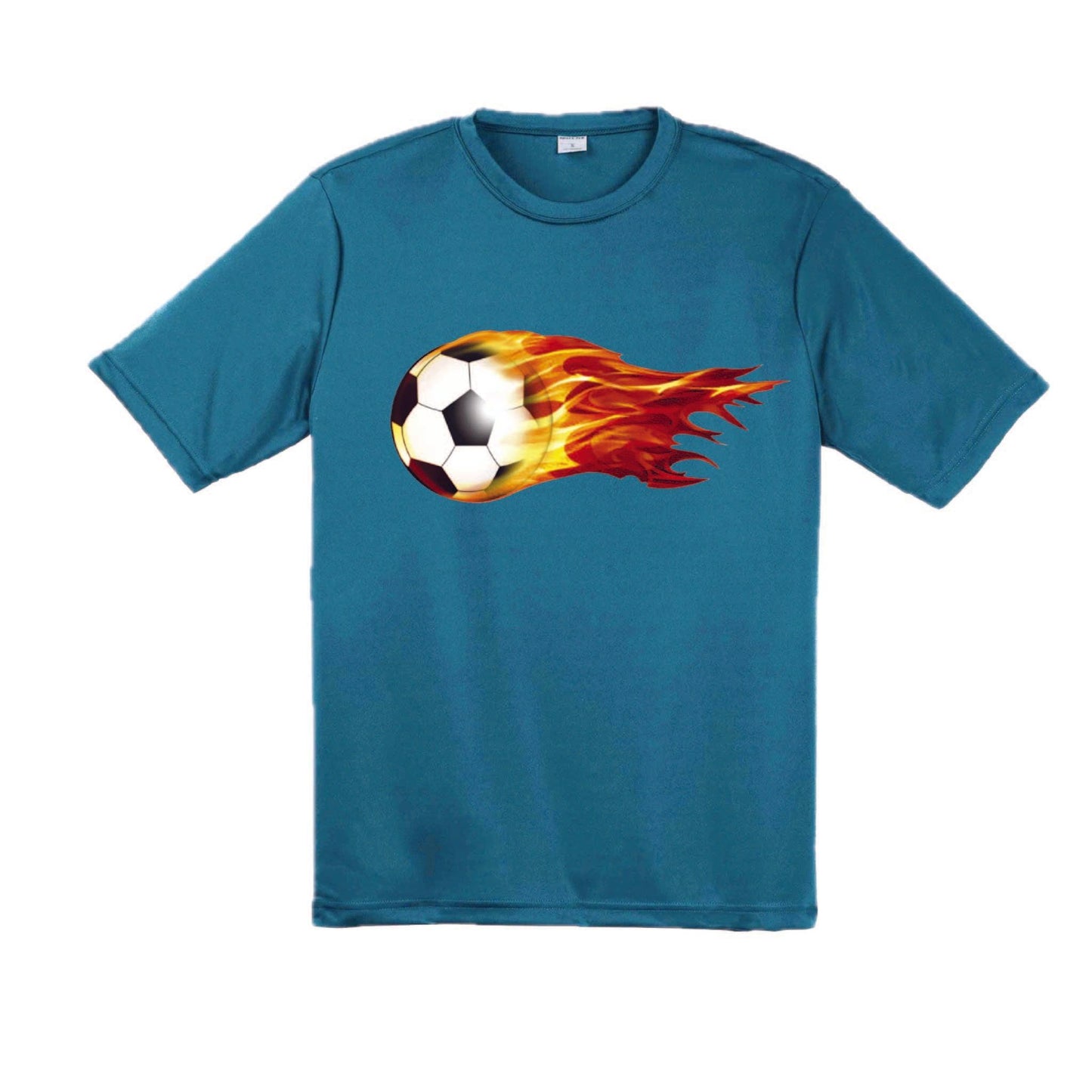 Soccer On Fire | Men's Short Sleeve Soccer T-Shirt | 100% Polyester