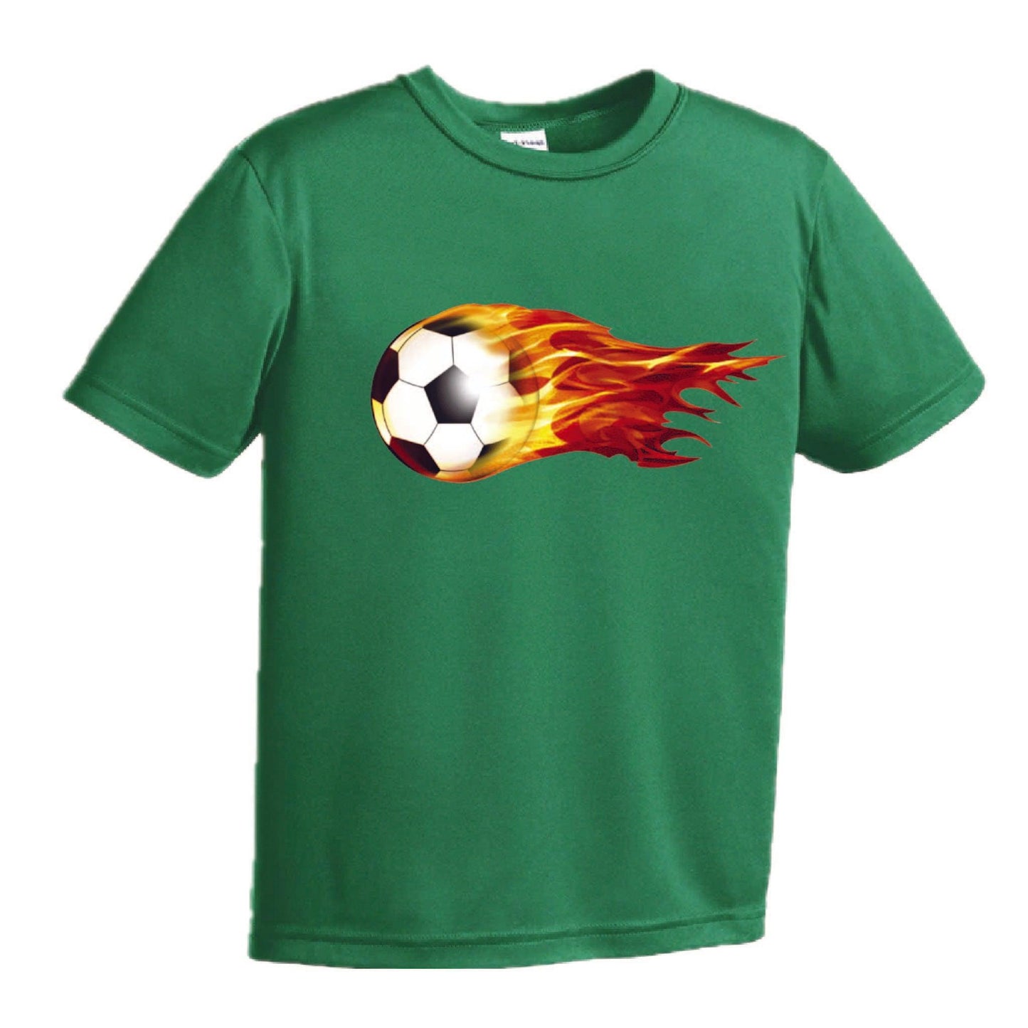 Soccer On Fire | Youth Short Sleeve Soccer T-Shirts | 100% Polyester
