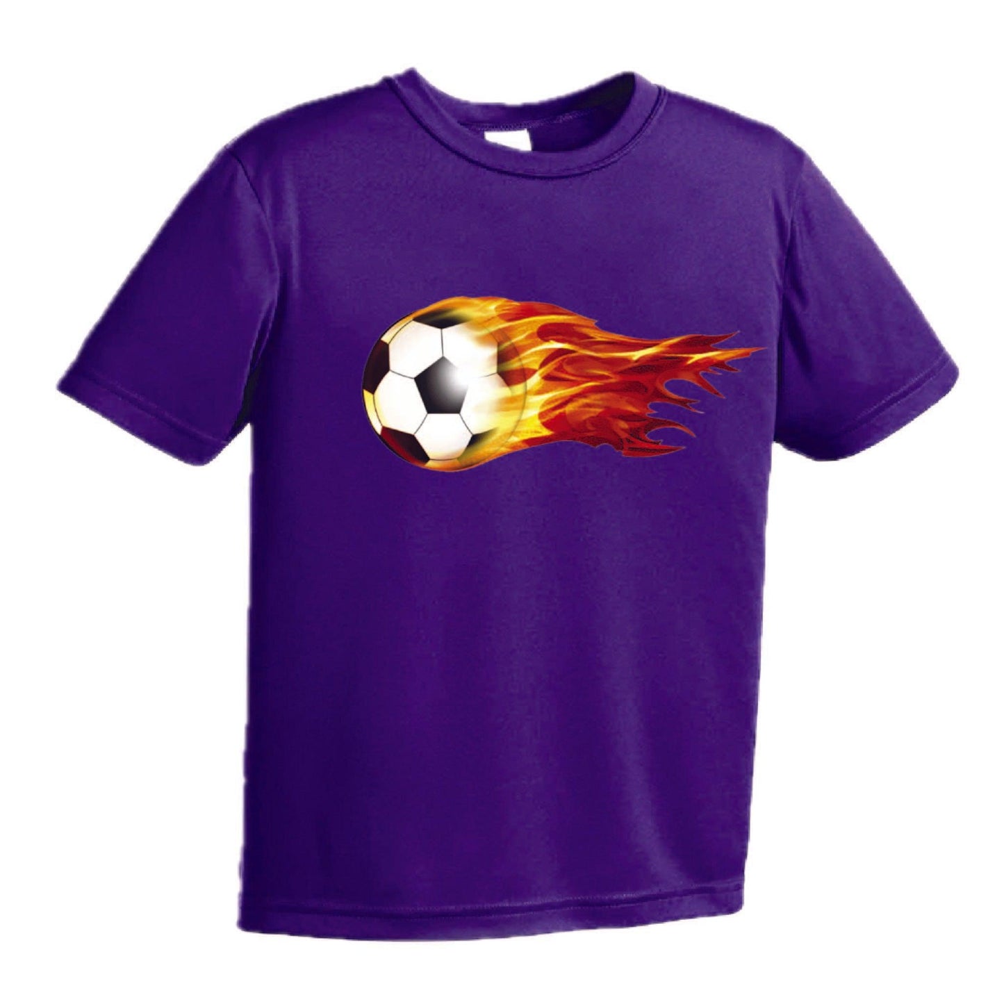Soccer On Fire | Youth Short Sleeve Soccer T-Shirts | 100% Polyester