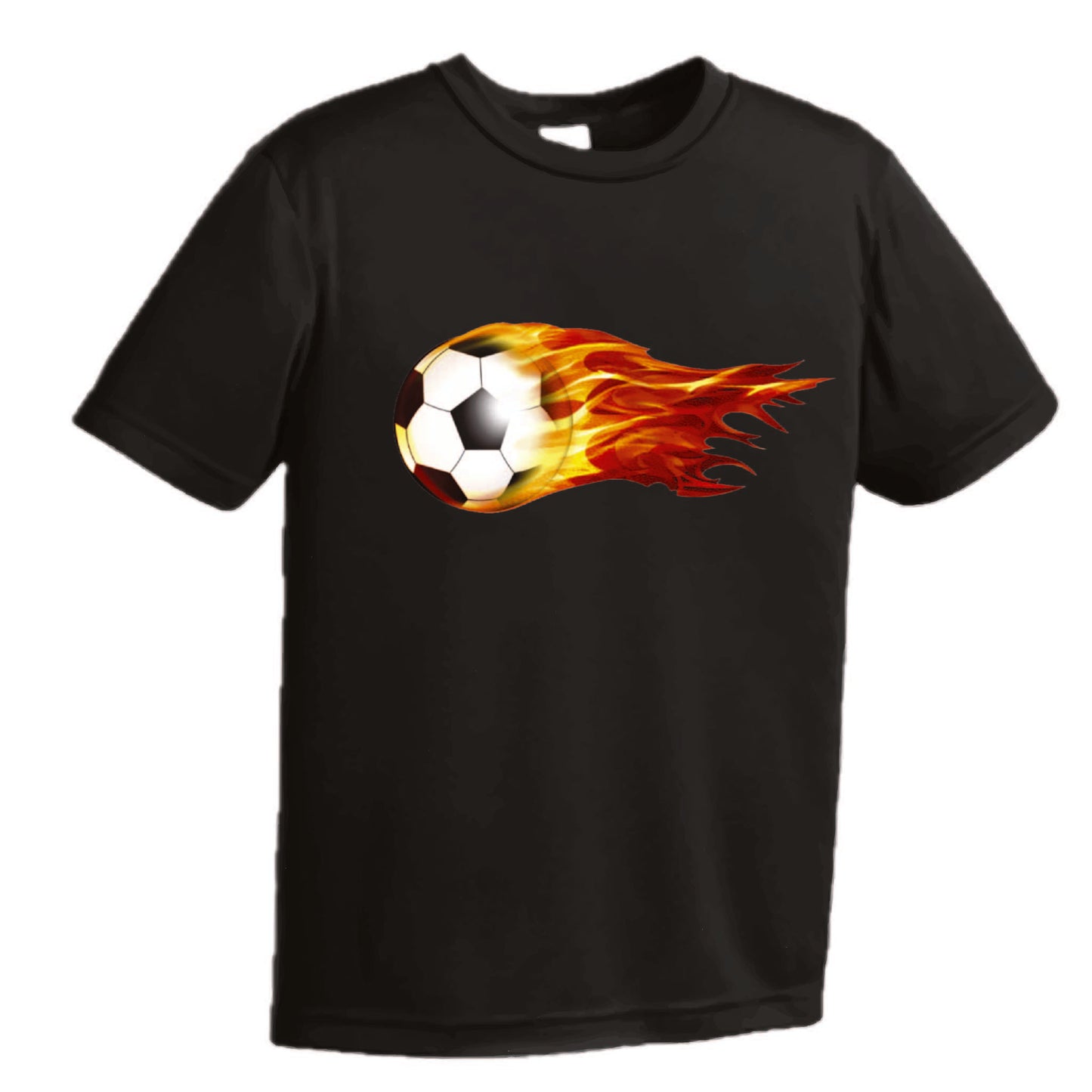 Soccer On Fire | Youth Short Sleeve Soccer T-Shirts | 100% Polyester
