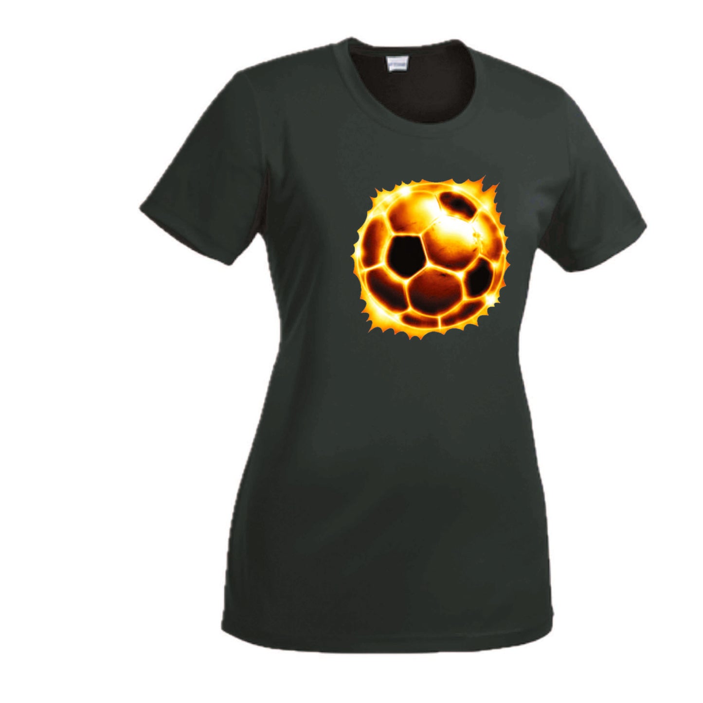 Soccer Radioactive | Women’s Short Sleeve Crewneck Soccer T-Shirts | 100% Polyester