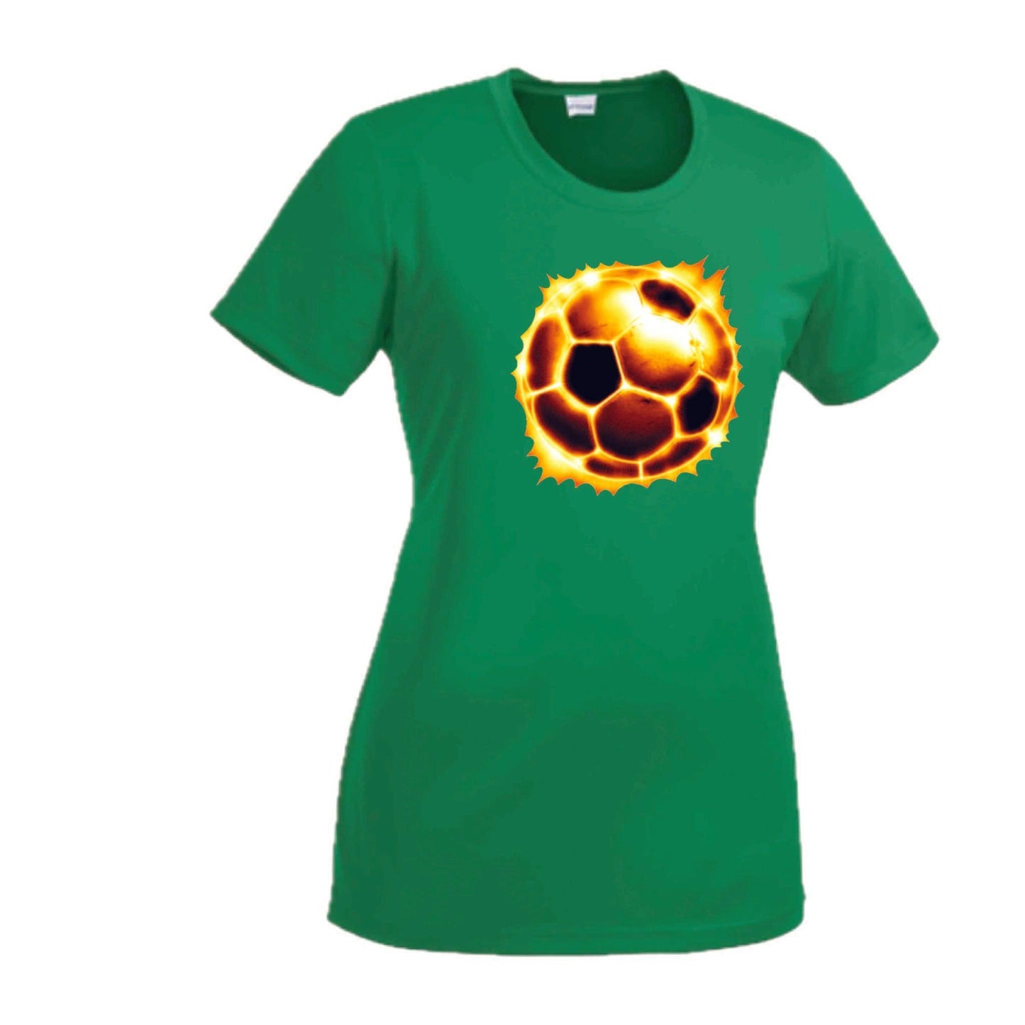 Soccer Radioactive | Women’s Short Sleeve Crewneck Soccer T-Shirts | 100% Polyester