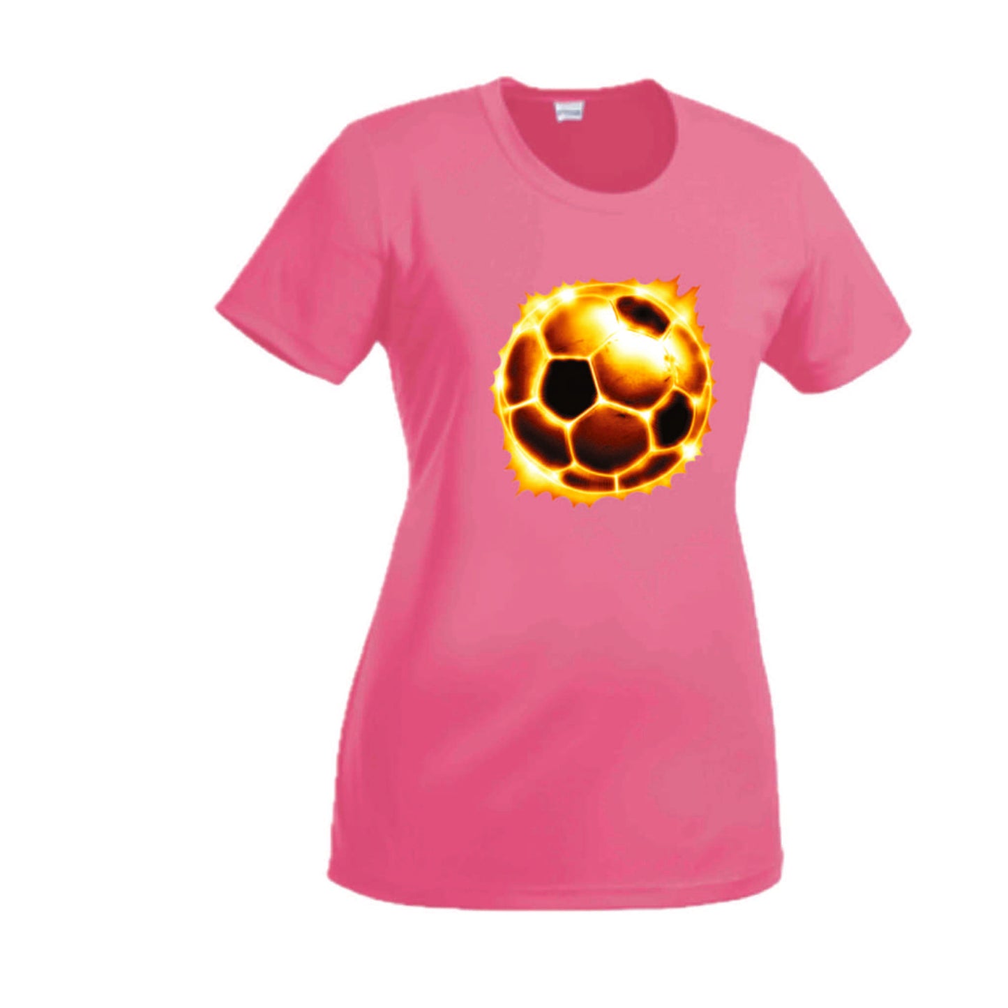 Soccer Radioactive | Women’s Short Sleeve Crewneck Soccer T-Shirts | 100% Polyester