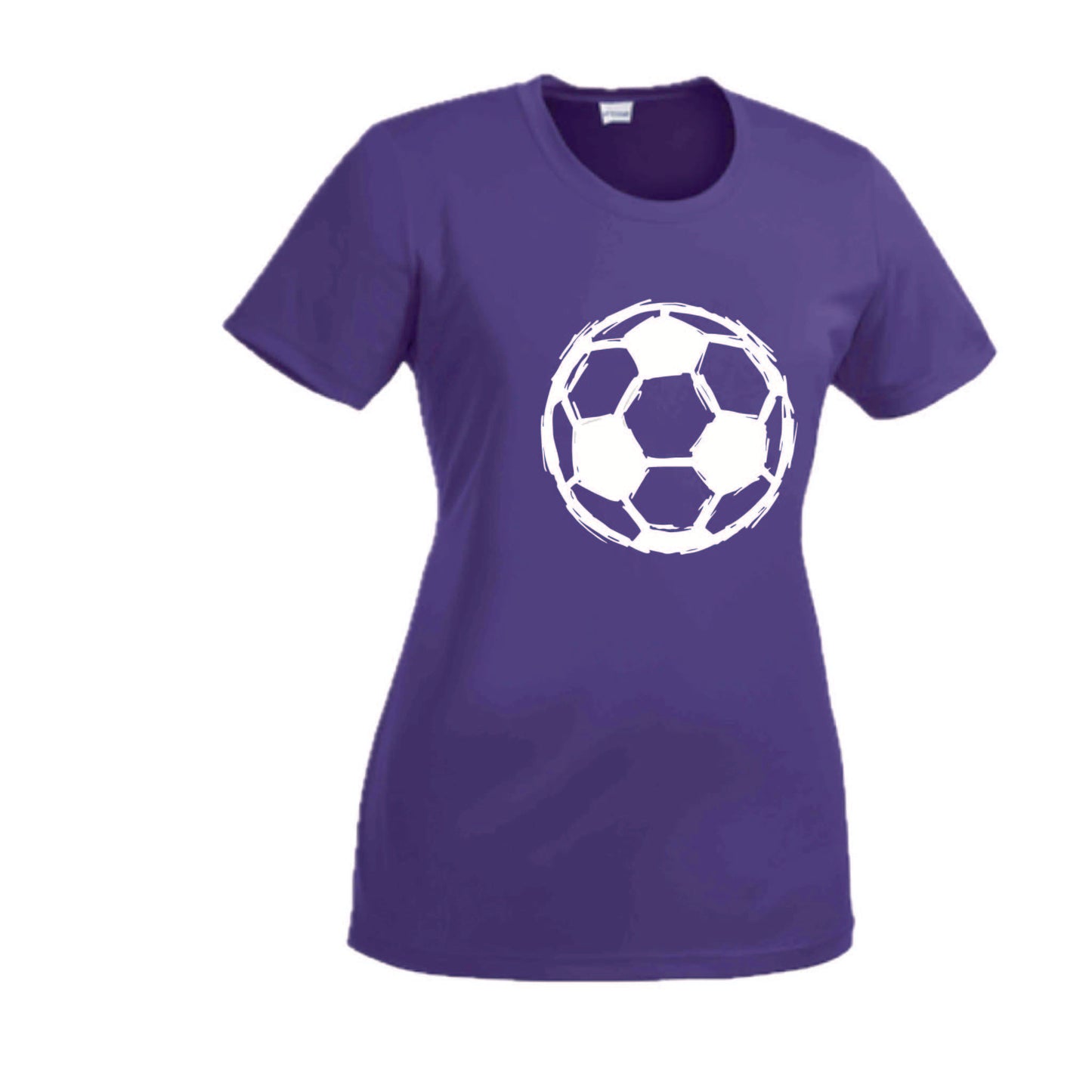 Soccer Sketched | Women’s Short Sleeve Crewneck Soccer T-Shirts | 100% Polyester