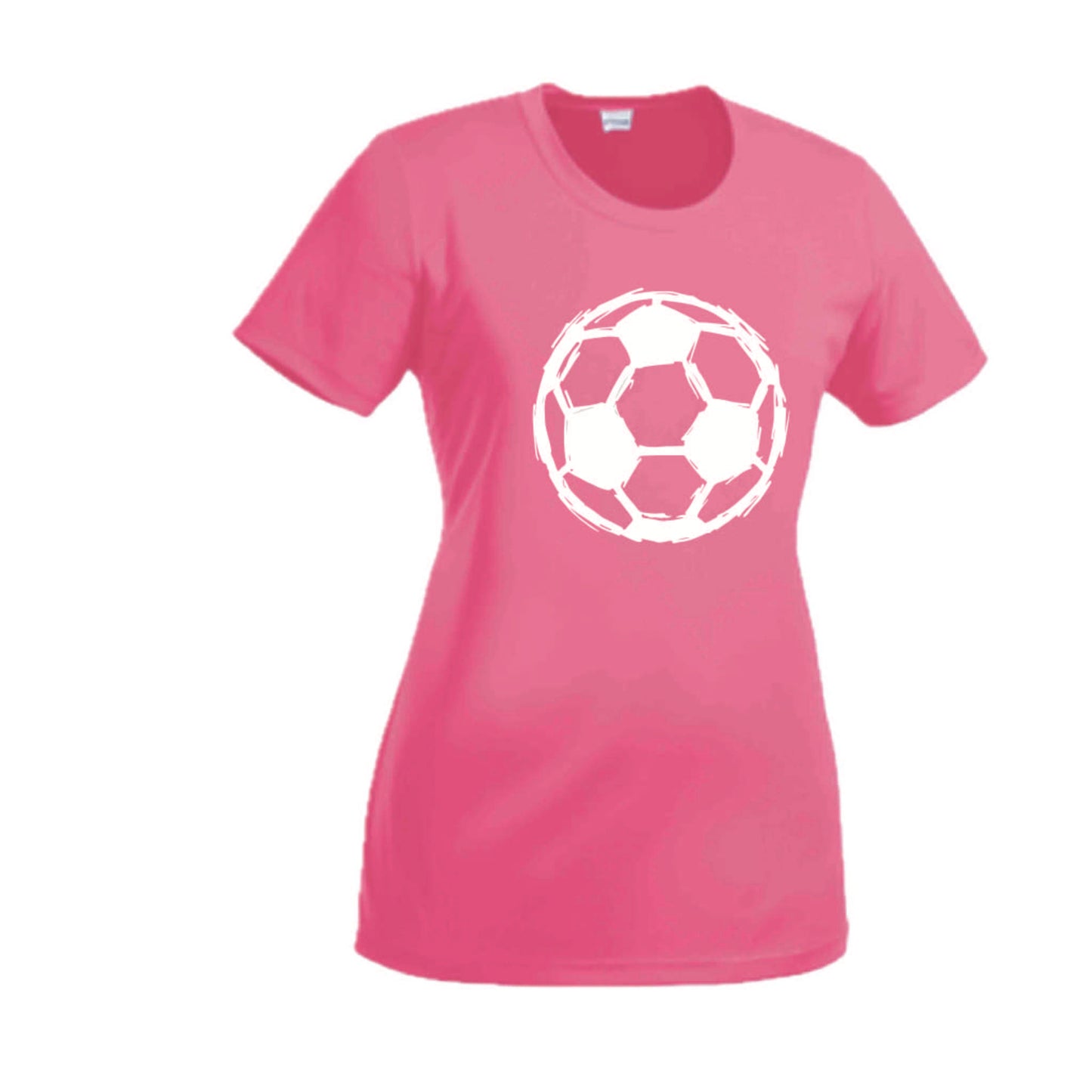 Soccer Sketched | Women’s Short Sleeve Crewneck Soccer T-Shirts | 100% Polyester