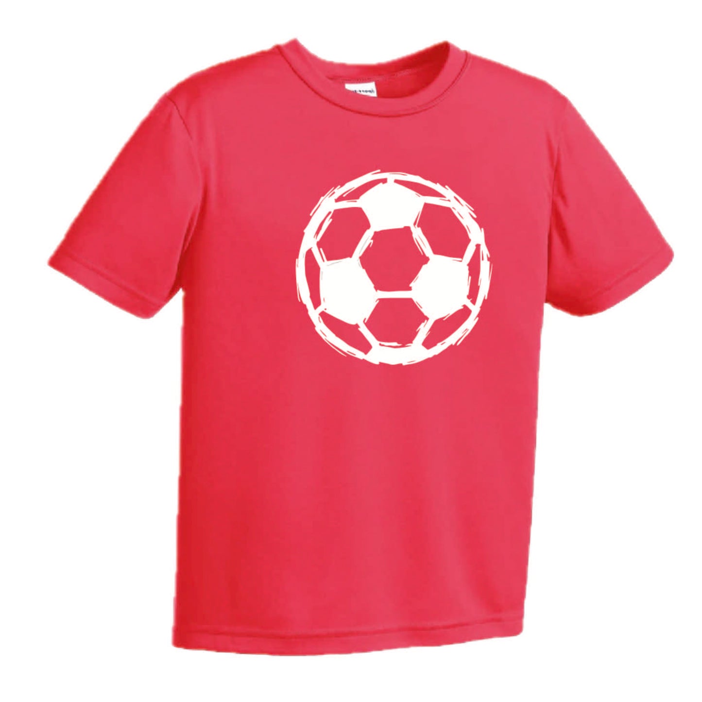 Soccer Sketched | Youth Short Sleeve Soccer T-Shirts | 100% Polyester