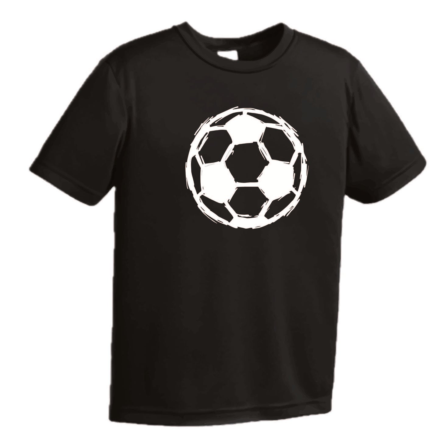 Soccer Sketched | Youth Short Sleeve Soccer T-Shirts | 100% Polyester
