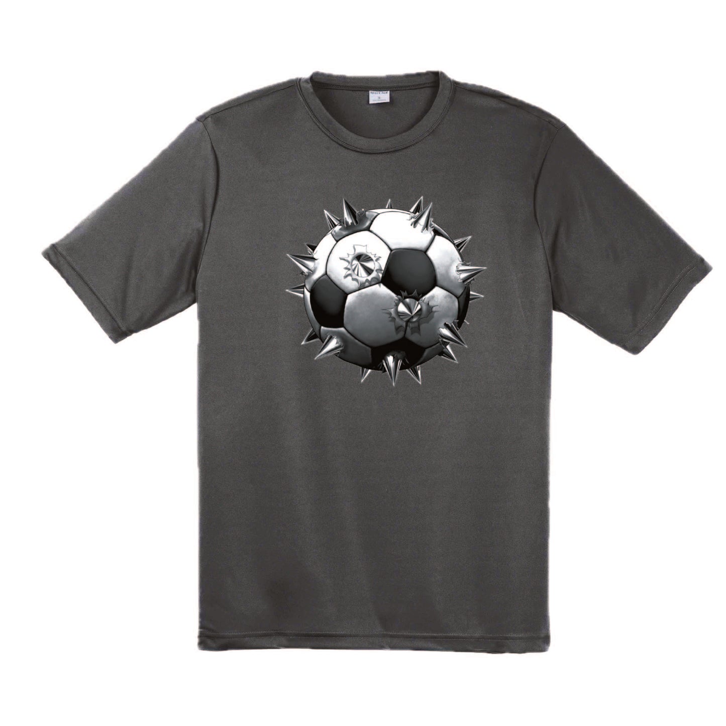 Soccer Spiked | Men's Short Sleeve Soccer T-Shirt | 100% Polyester