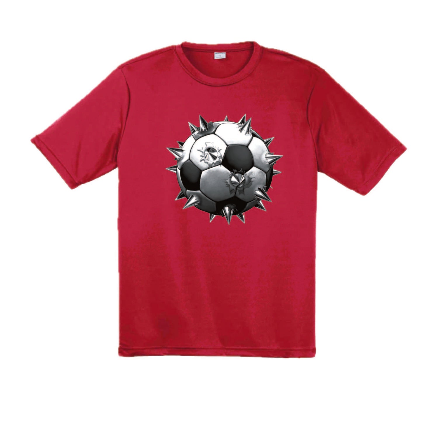 Soccer Spiked | Men's Short Sleeve Soccer T-Shirt | 100% Polyester