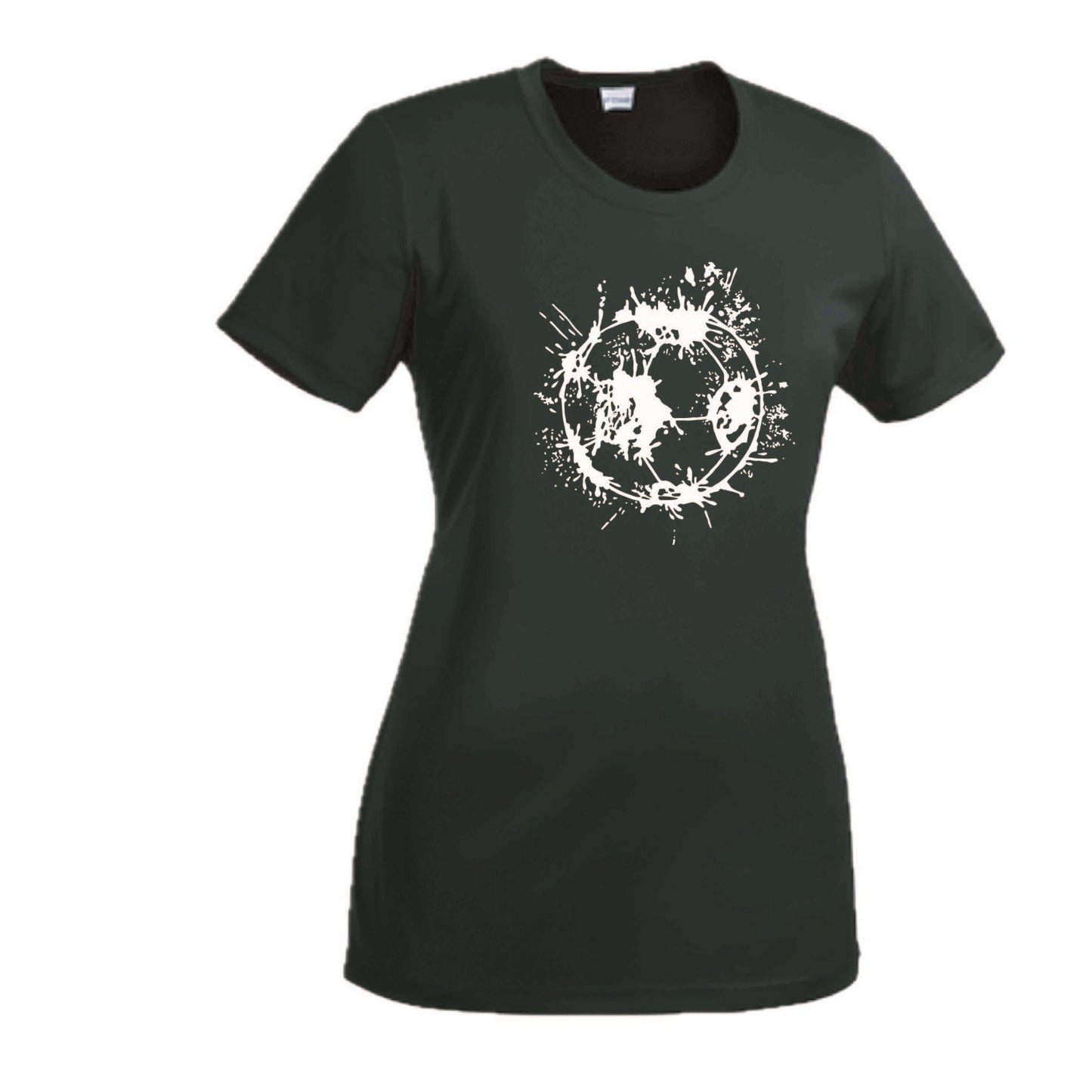 Soccer Splatter | Women’s Short Sleeve Crewneck Soccer T-Shirts | 100% Polyester