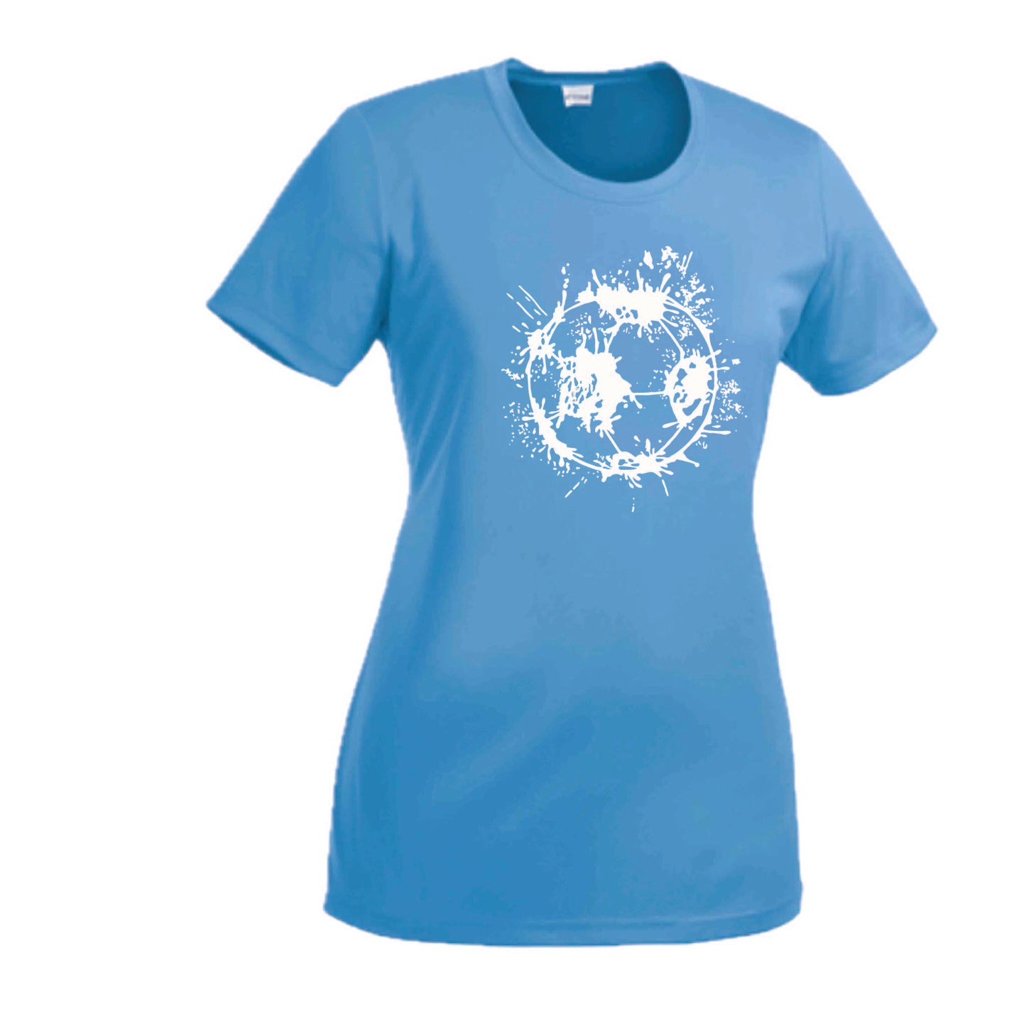 Soccer Splatter | Women’s Short Sleeve Crewneck Soccer T-Shirts | 100% Polyester