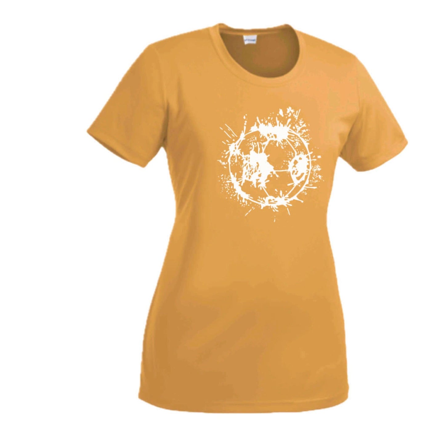 Soccer Splatter | Women’s Short Sleeve Crewneck Soccer T-Shirts | 100% Polyester