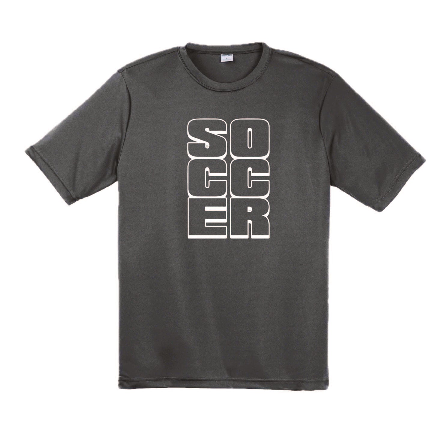 Soccer Stacked | Men's Short Sleeve Soccer T-Shirt | 100% Polyester