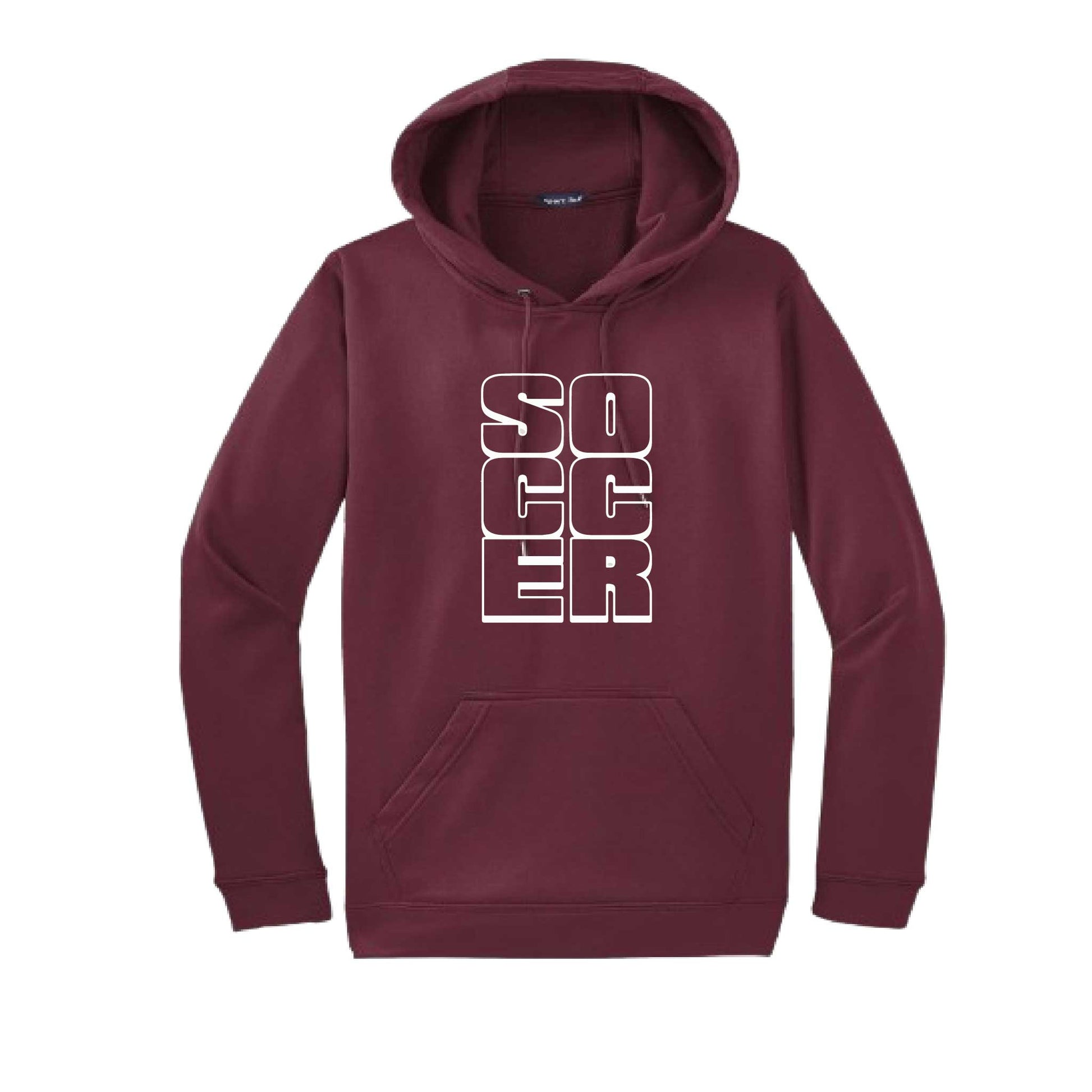 Soccer Stacked | Unisex Hoodie Athletic Soccer Sweatshirt | 50% Cotton/50% Polyester
