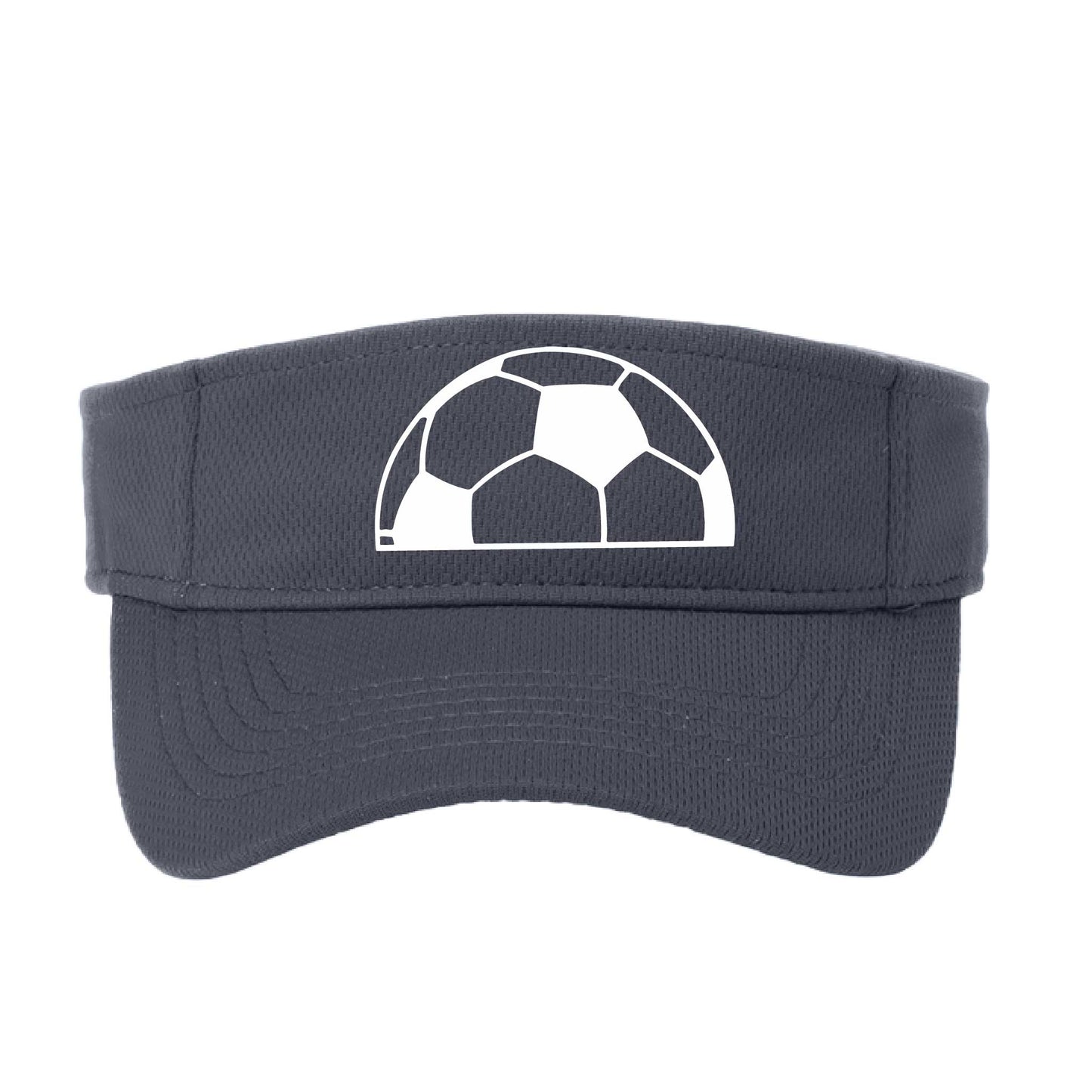 Half Soccer Ball | Baseball Visors | Moisture Wicking 100% Polyester