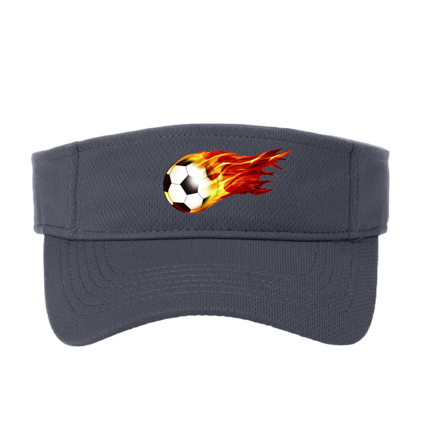 On Fire Soccer Ball | Soccer Visors | Moisture Wicking 100% Polyester