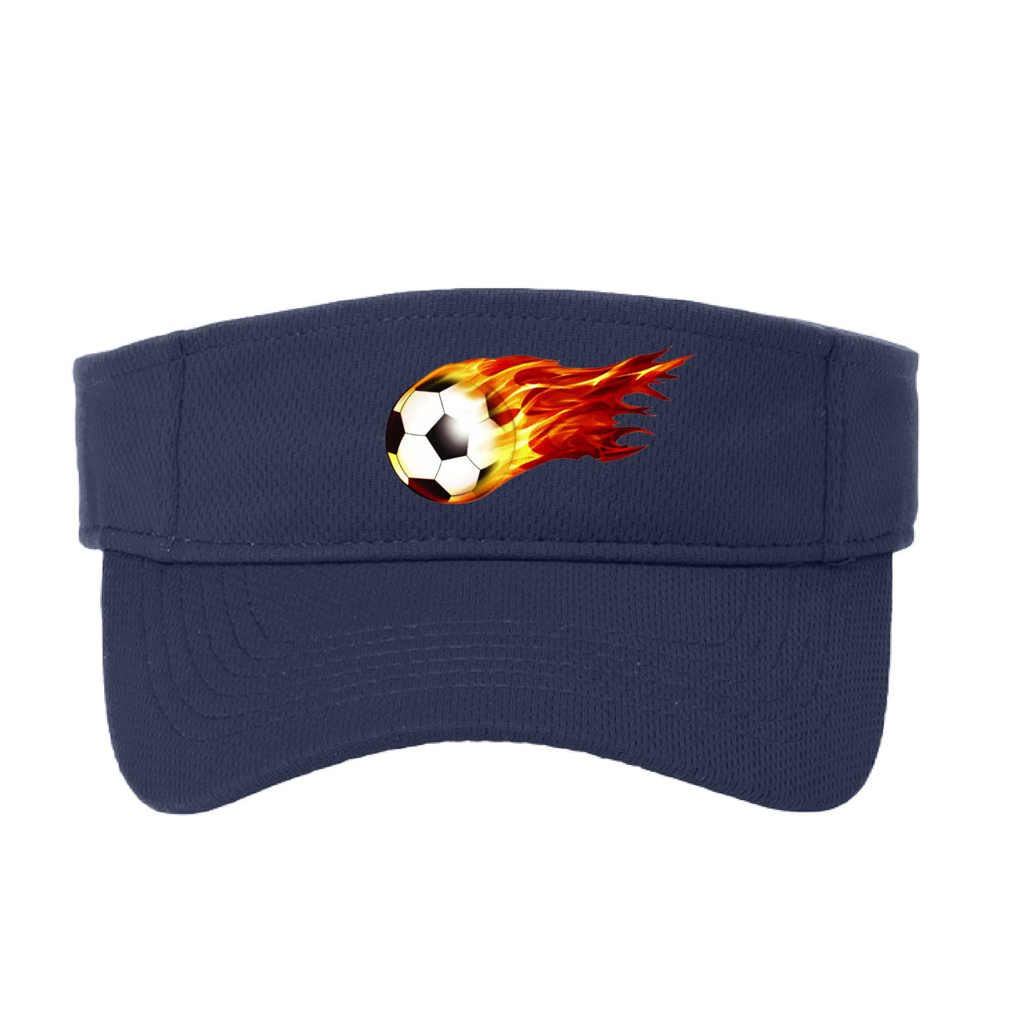 On Fire Soccer Ball | Soccer Visors | Moisture Wicking 100% Polyester
