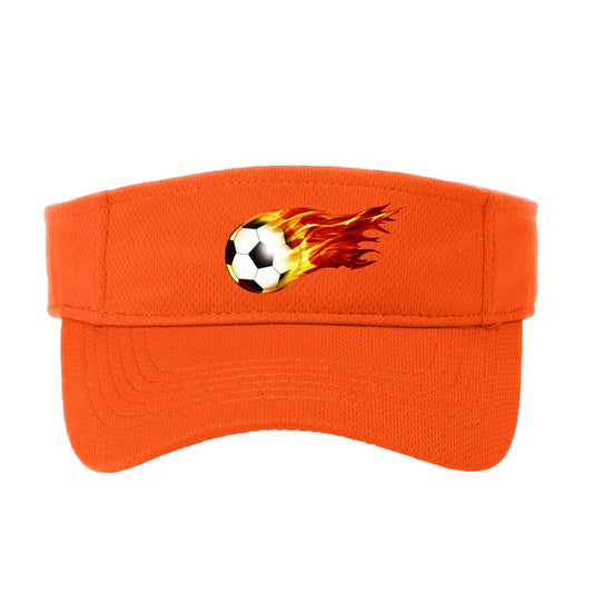 On Fire Soccer Ball | Soccer Visors | Moisture Wicking 100% Polyester